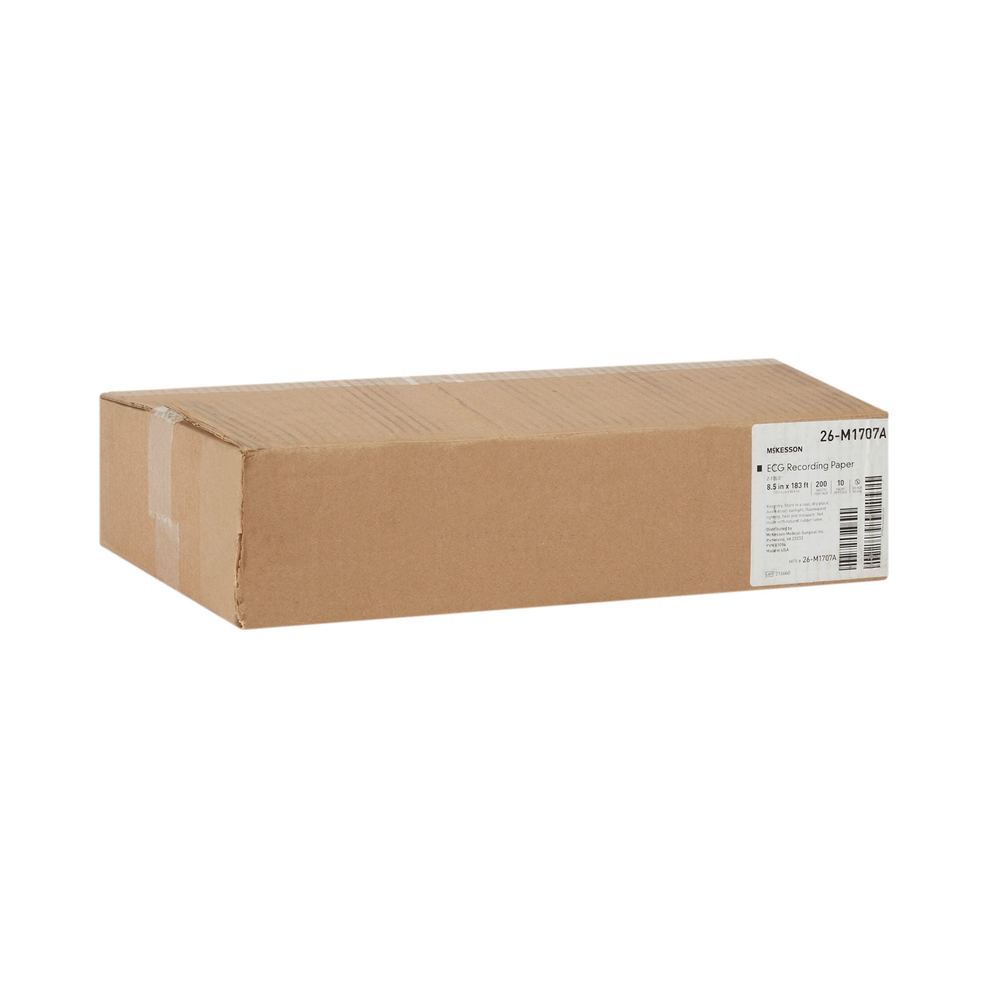 McKesson Brand - 26-M1707A Recording Chart Paper McKesson Z-Fold Red Grid
