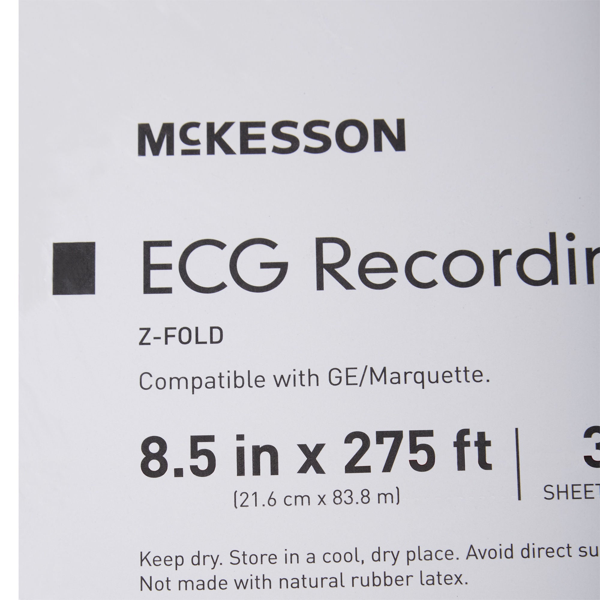 McKesson Brand - 26-9402-020 Recording Chart Paper McKesson Z-Fold Red Grid