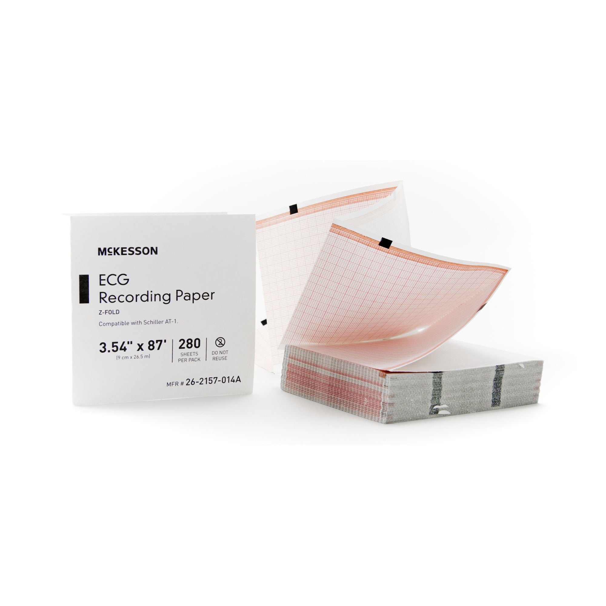 McKesson Brand - 26-2157-014A Recording Chart Paper McKesson Z-Fold Red Grid