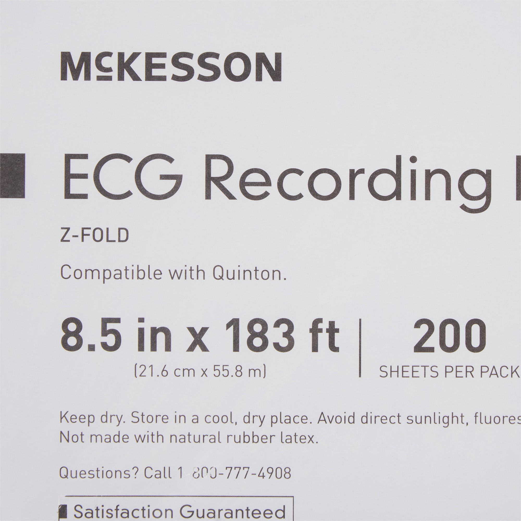 McKesson Brand - 26-036869-001 Recording Chart Paper McKesson Z-Fold Red Grid