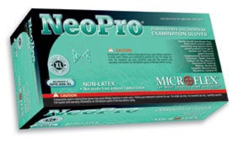Fisher Anatomical - 19050340A Exam Glove NeoPro® EC Small 50 per Box NonSterile Polychloroprene Extended Cuff Length Textured Fingertips Green Chemo Tested