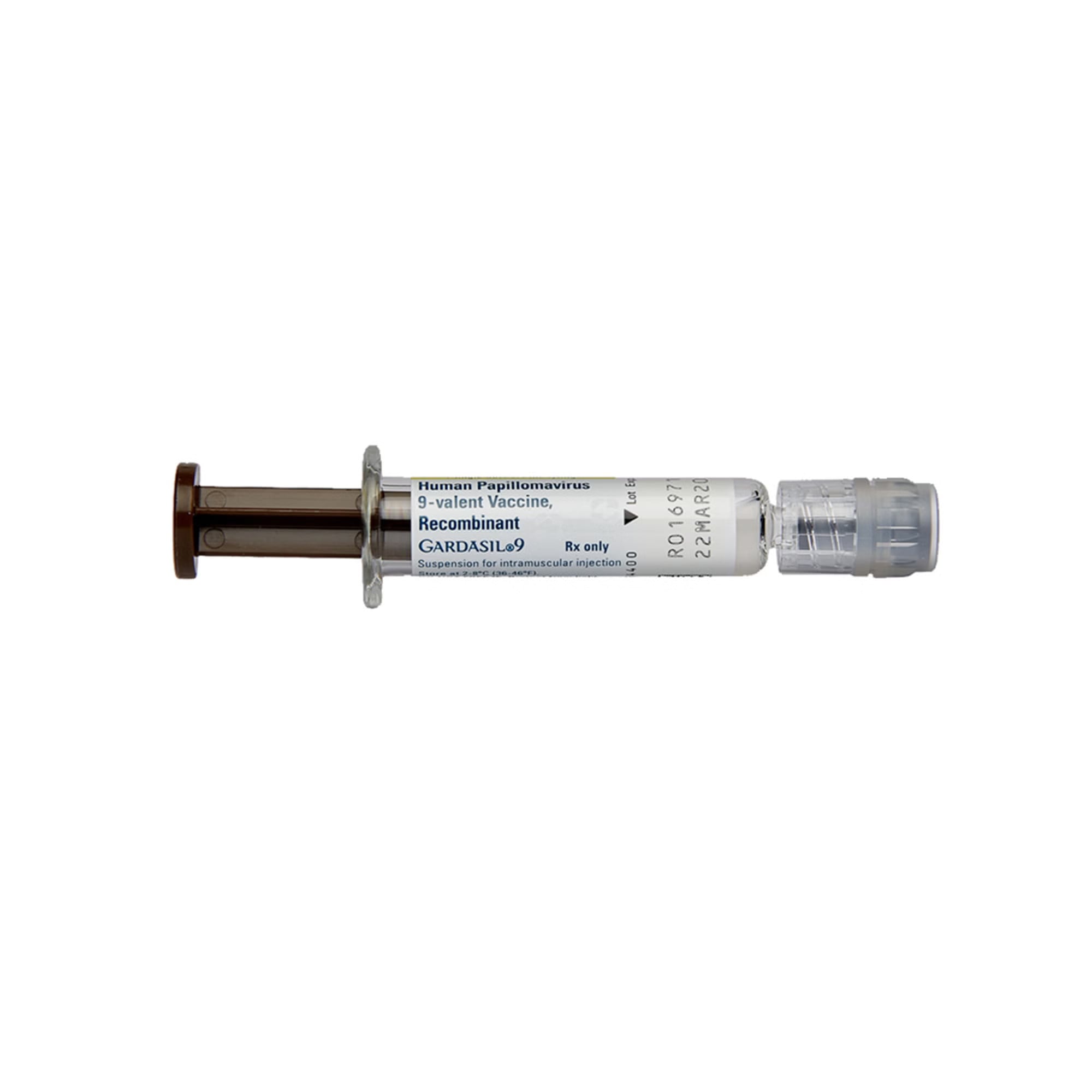 Merck - 00006412102 Gardasil® 9 Human Papillomavirus 9-Valent Vaccine, Recombinant, Preservative Free 20 mcg - 60 mcg / 0.5 mL Injection 0.5 mL