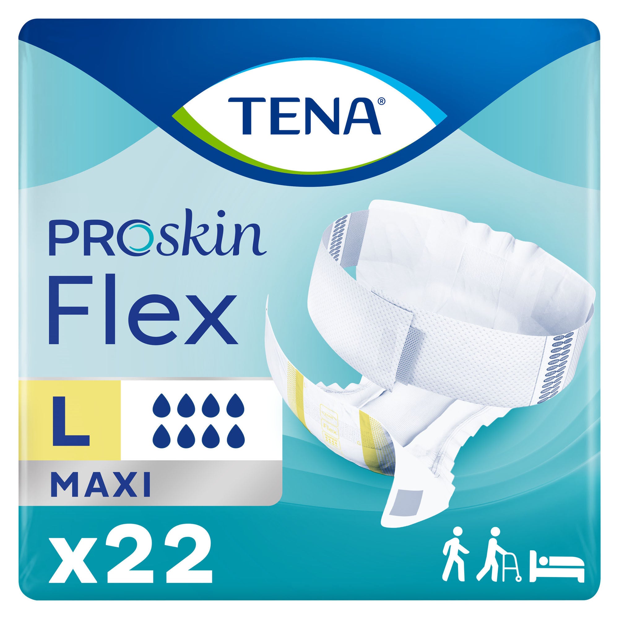 Essity HMS North America Inc - 67838 Incontinence Belted Undergarment TENA® ProSkin™ Flex Maxi Adult Size 16 Unisex Disposable Heavy Absorbency