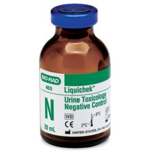 Bio-Rad Laboratories - 460 Control Liquichek™ Urine Toxicology Negative Level 10 X 20 mL