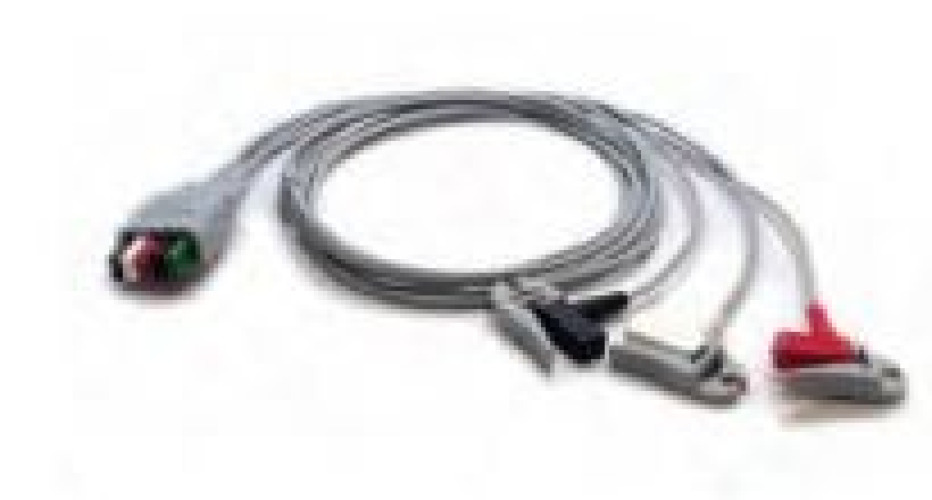 Mindray USA - 0012-00-1514-05 Mobility ECG Wire 24 Inch, 3-Leads, Pinch Clip Leads, Reusable For Panorama Telepack, Passport 2, Passport V, Spectrum, Spectrum OR, V12, V21, Passport 8, Passport 12, T1 Patient Monitor