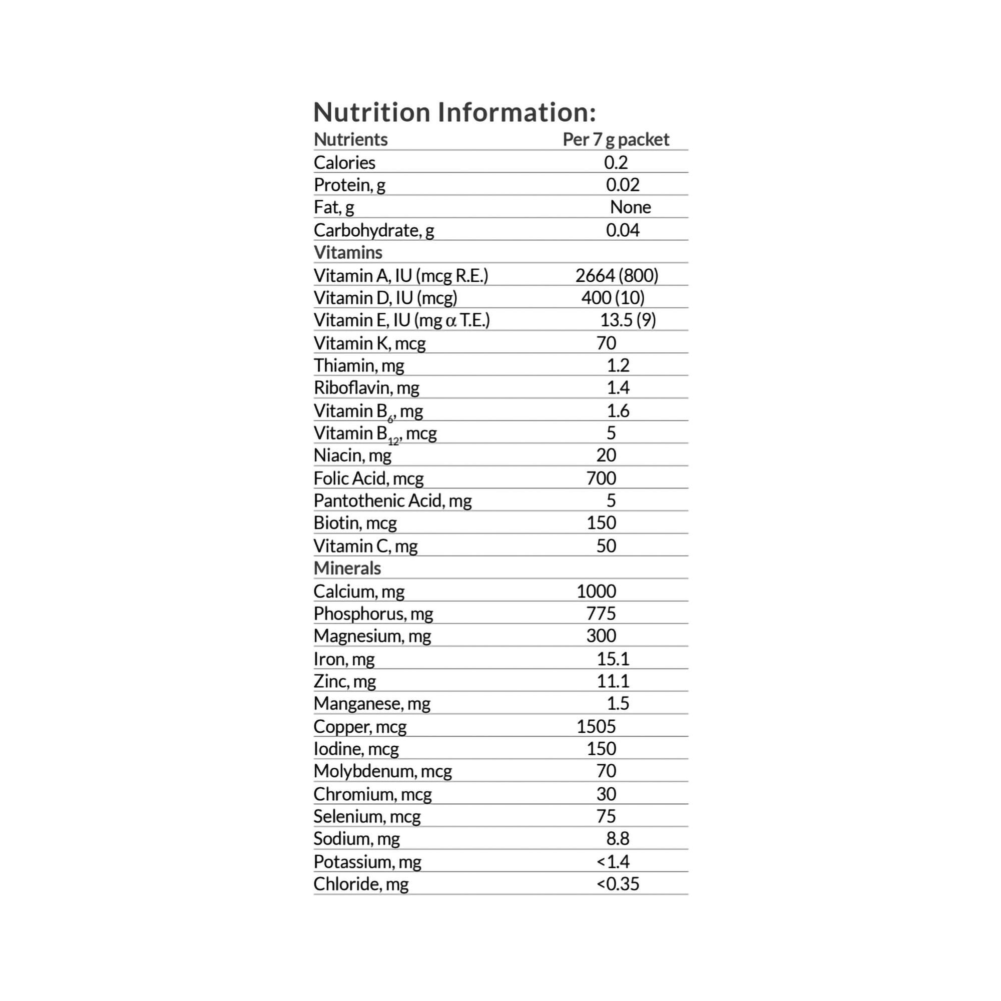 Nutricia North America 49133 - Phlexy-Vits® Medical Food for those with PKU and similar Amino Acid Disorders - 30/Case