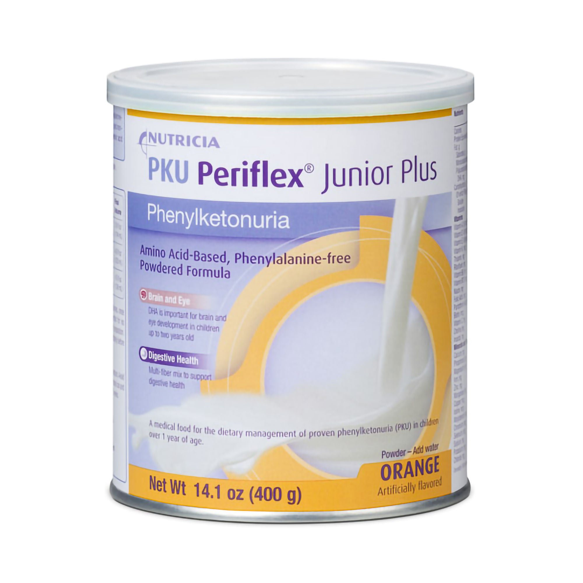 Nutricia North America 89476 - Periflex® Junior Plus Amino Acid–Base Phenylalanine-Free Formula Orange 14.1-oz. - 6/Case