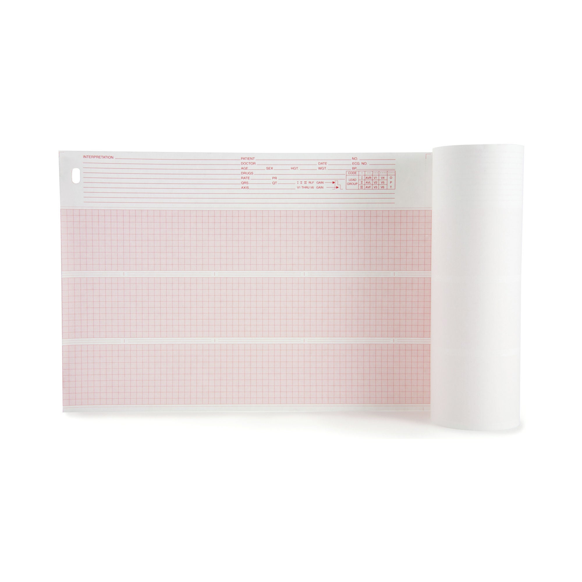 McKesson Brand - 26-007944 Recording Chart Paper McKesson Roll Red Grid