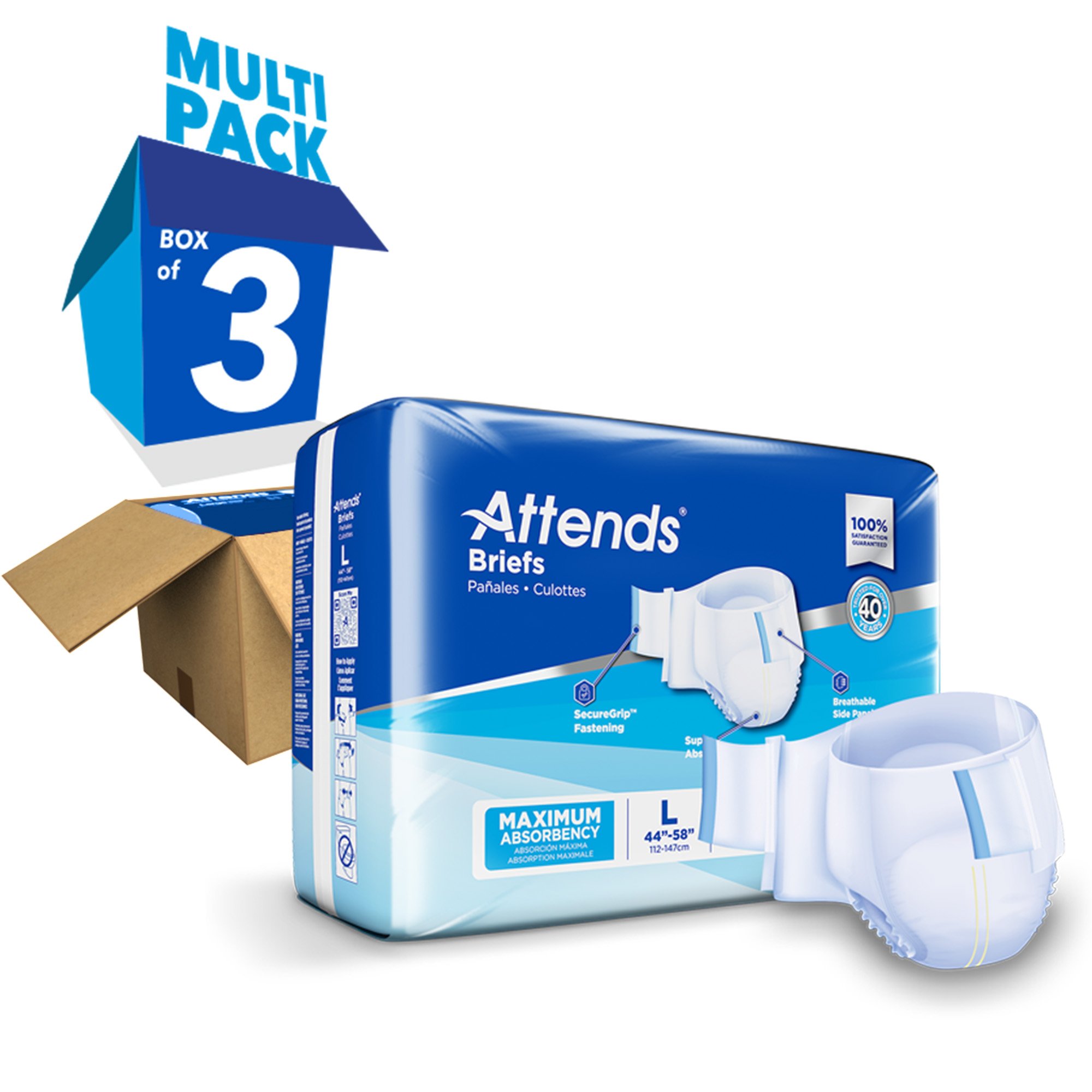 Attends Incontinence Brief DDA30 by Attends Healthcare Products