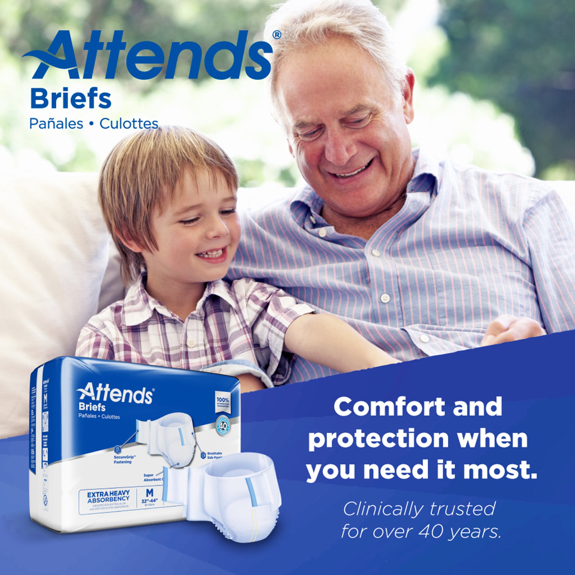 Attends Healthcare Products DDP20 - Attends® Extra Heavy Absorbency Briefs, Medium - 24/Bag, 96/Case