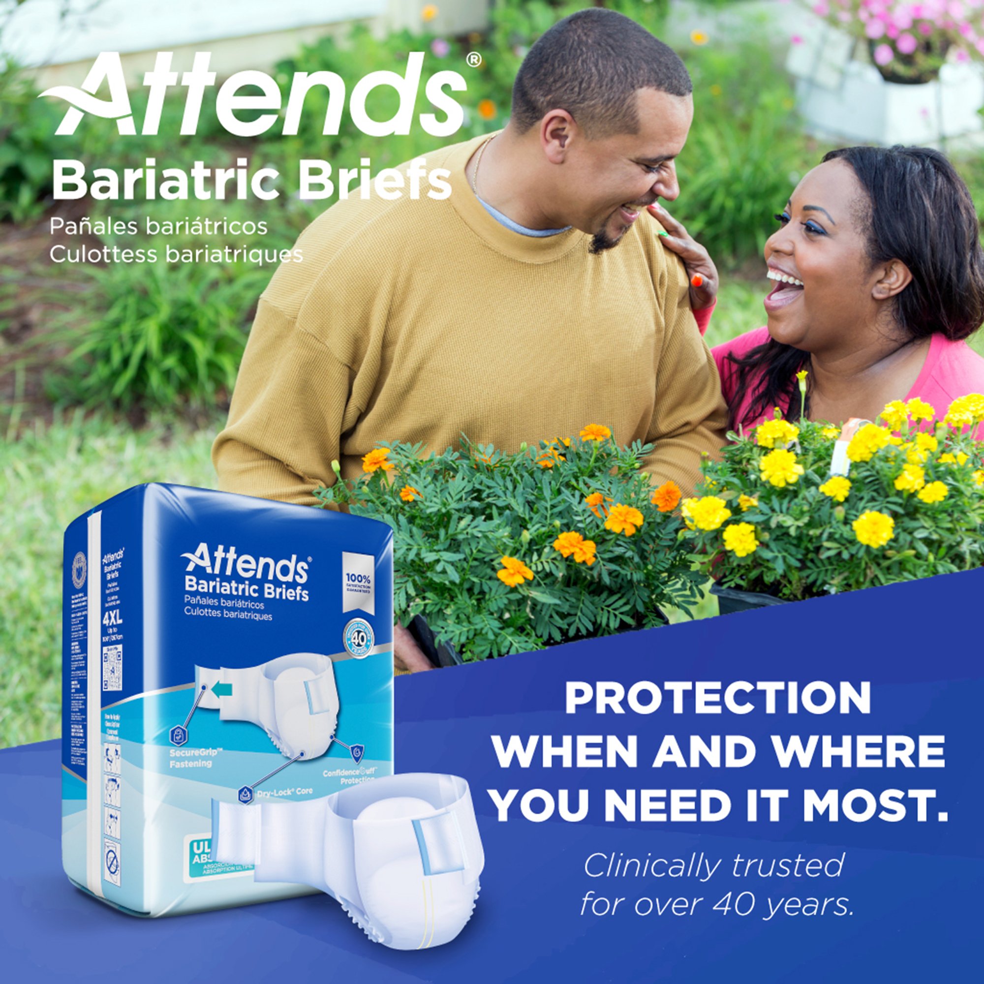 Attends Healthcare Products DD60 - Attends® Bariatric Briefs, 4X-Large - 8/Bag, 32/Case