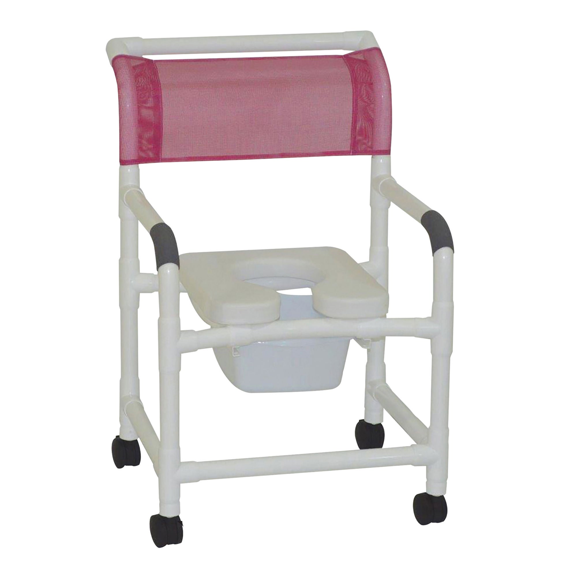 MJM International - 122-3TW-SF-10-QT-C Shower Chair 100 Series PVC Frame 375 lbs. Weight Capacity