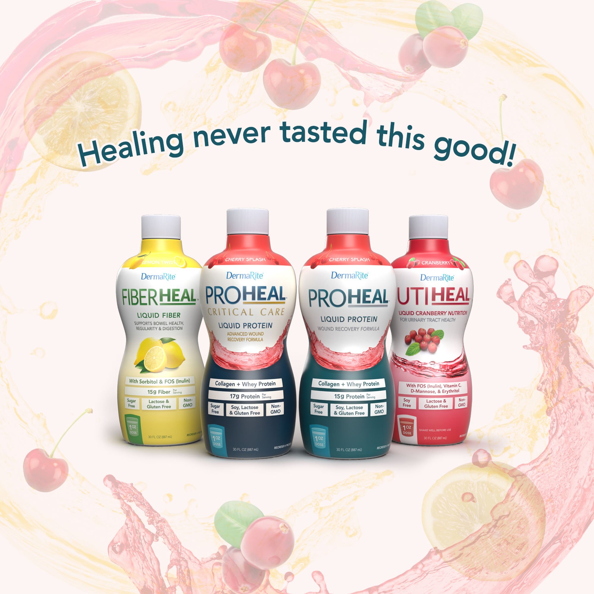 Sion Brands LLC - PRO3000 ProHeal™ Critical Care Cherry Splash Liquid Protein Wound Recovery Formula
