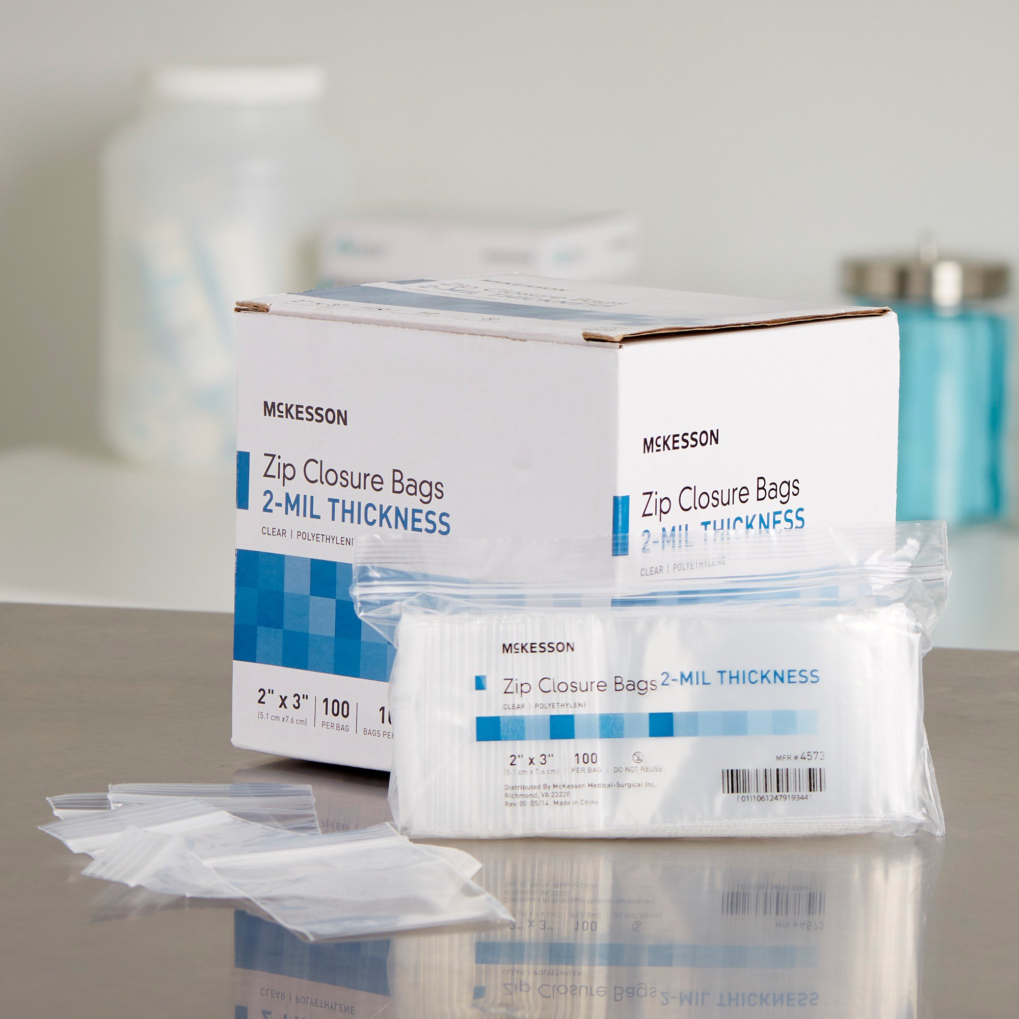 McKesson Brand 4573 - McKesson Zip Closure Bag, 2 x 3 in. - 1/Bag, 10/Box, 120/Case