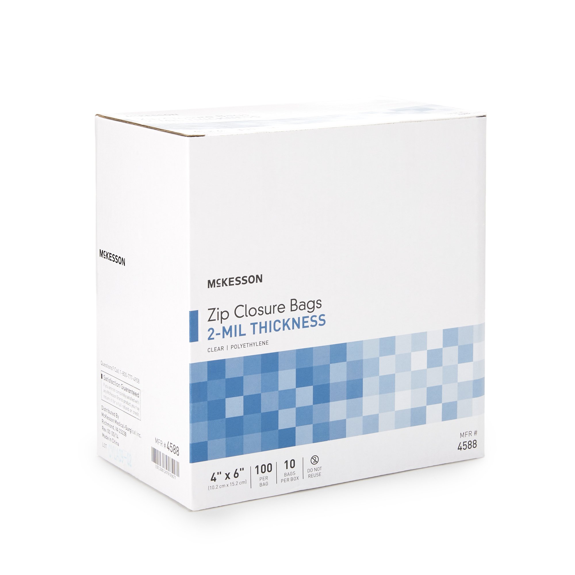 McKesson Brand - 4588 McKesson 4 X 6 Inch Zip Closure Bag