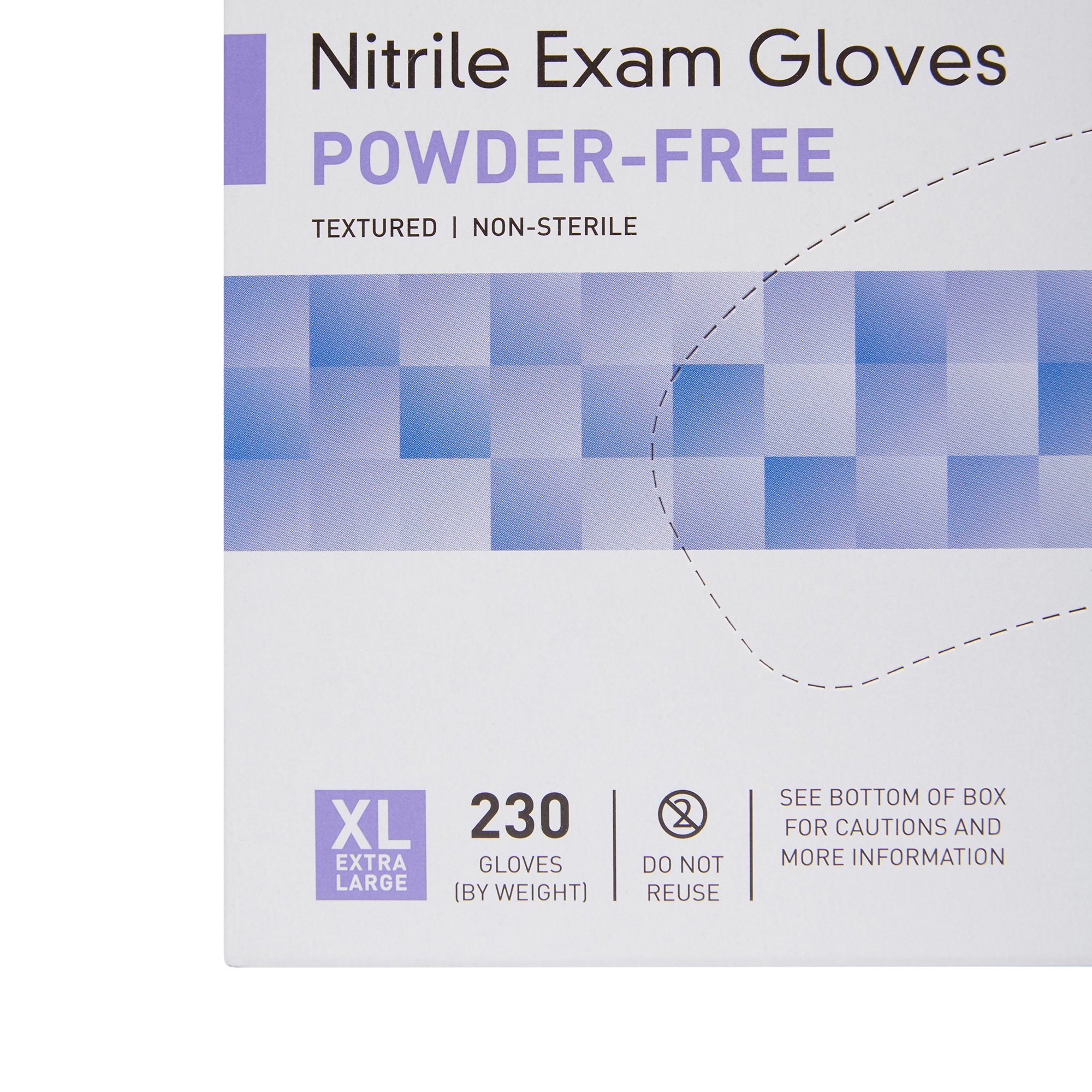 McKesson Brand 14-6N38 - McKesson Confiderm® 3.0 Nitrile Exam Glove, Extra Large, Blue - 1/Box, 10/Case