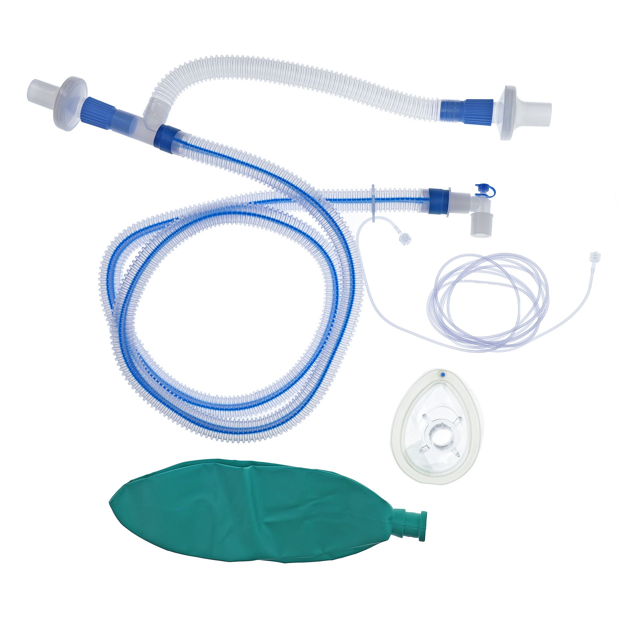 Sun Med - AMN520X4 Anesthesia Breathing Circuit Limb-O™ Corrugated Tube 72 Inch Tube Single Limb Adult 3 Liter Bag Single Patient Use