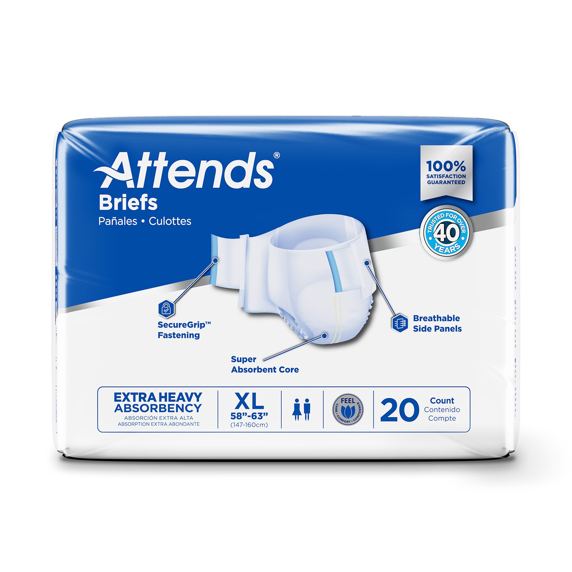 Attends Healthcare Products - DDP40 Attends® Extra Heavy Absorbency Briefs