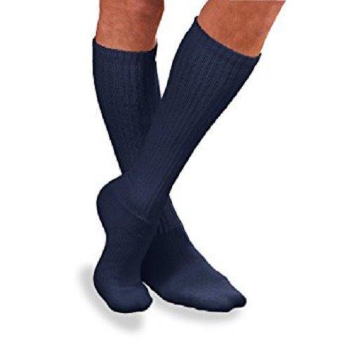 BSN Medical - 110864 Diabetic Compression Socks JOBST® Sensifoot™ Knee High X-Large Navy Closed Toe