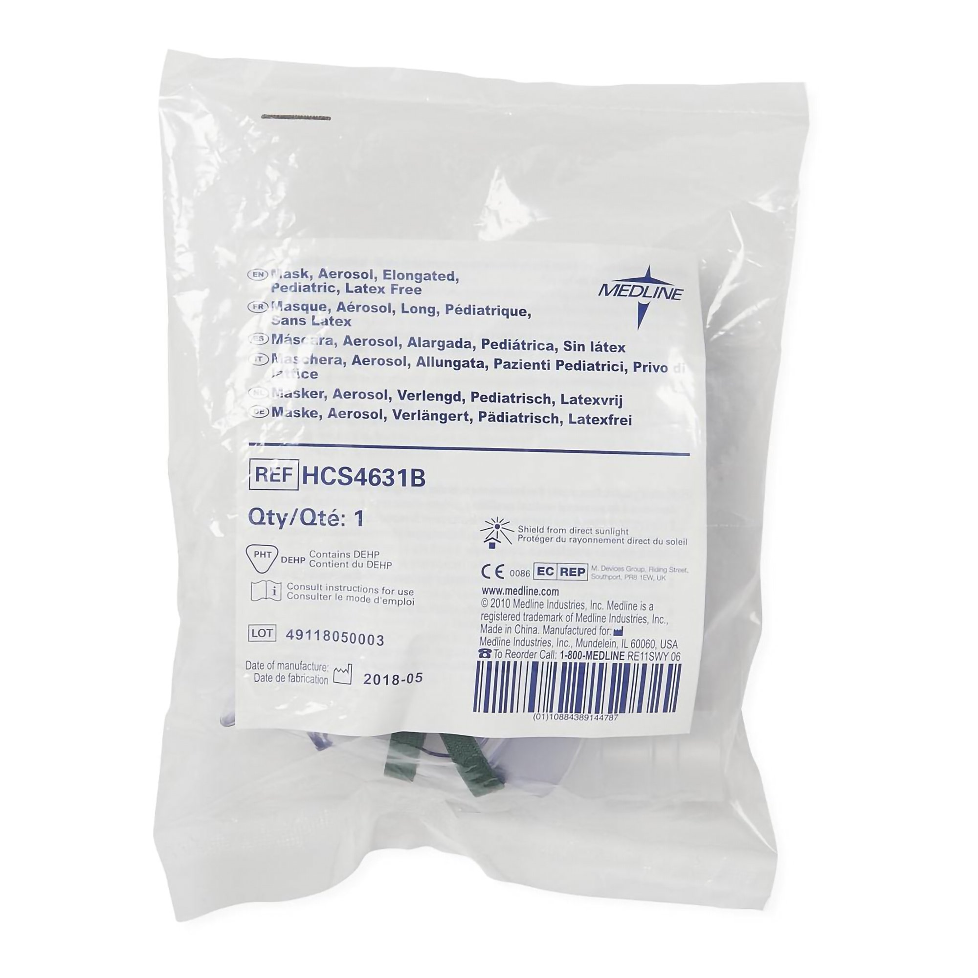 Medline HCS4631B - Medline Aerosol Face Mask - 1/Each, 50/Case
