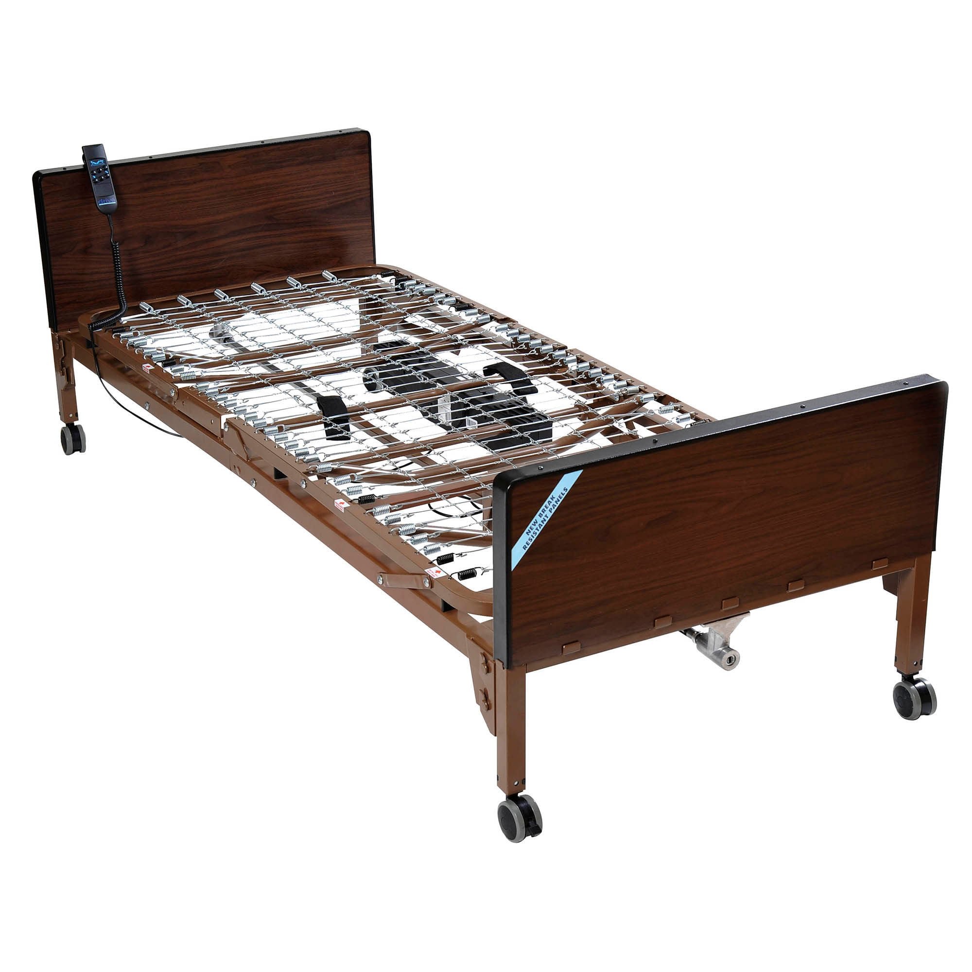 Drive DeVilbiss Healthcare - 15033BV-PKG-1-T Electric Bed Package Delta® Ultra-Light 1000 Home Care 88 Inch Length Spring Deck 3 Functions 12-1/2 to 21-1/2 Inch Height Range