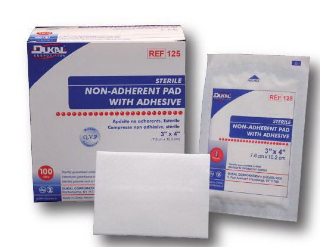 Dukal - 124 Island Dressing Dukal™ 2 X 3 Inch Rectangle Sterile Film Backing