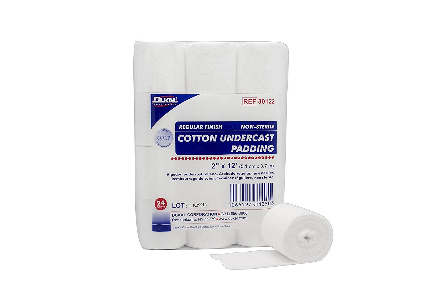 Dukal - 30122 Cast Padding Undercast Dukal™ 2 Inch X 4 Yard Cotton NonSterile