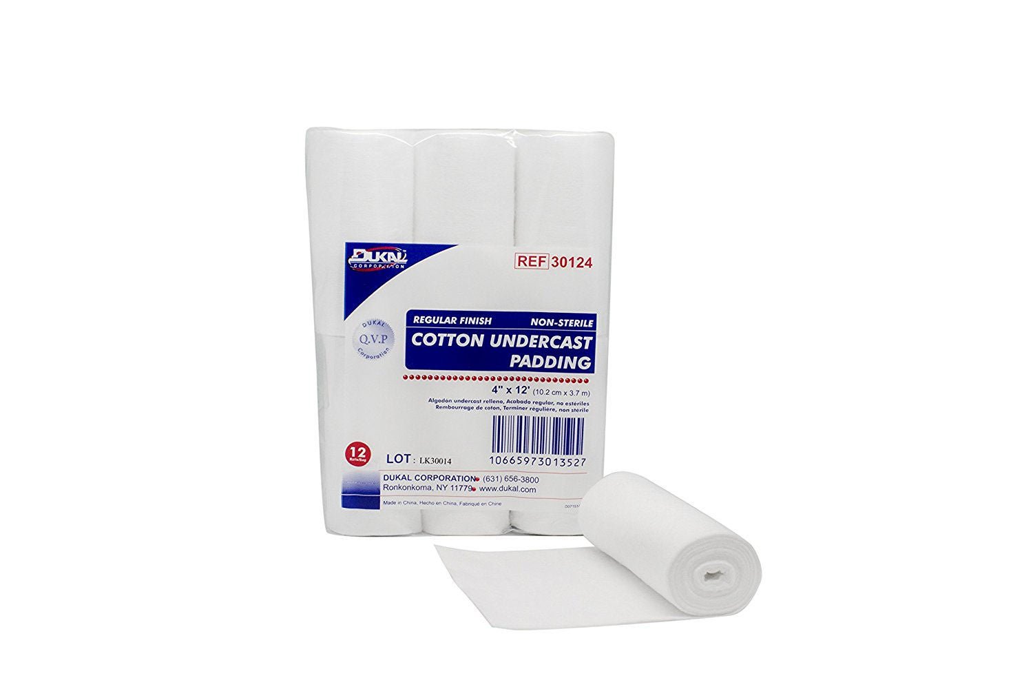 Dukal - 30124 Cast Padding Undercast Dukal™ 4 Inch X 4 Yard Cotton NonSterile