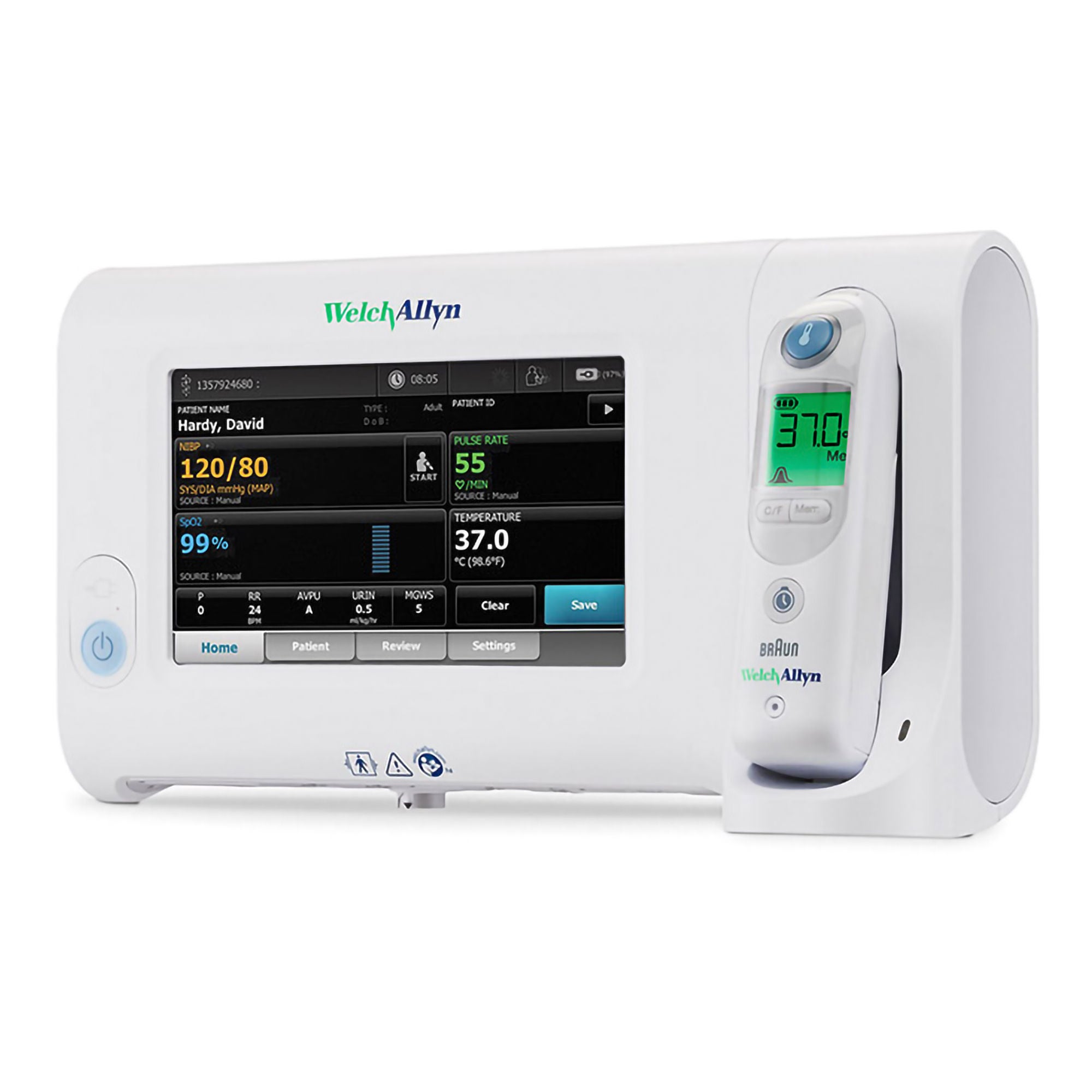 Welch Allyn - 73WE-B Patient Monitor Connex® Monitoring / Spot check NIBP, SpO2, Thermometer AC Power