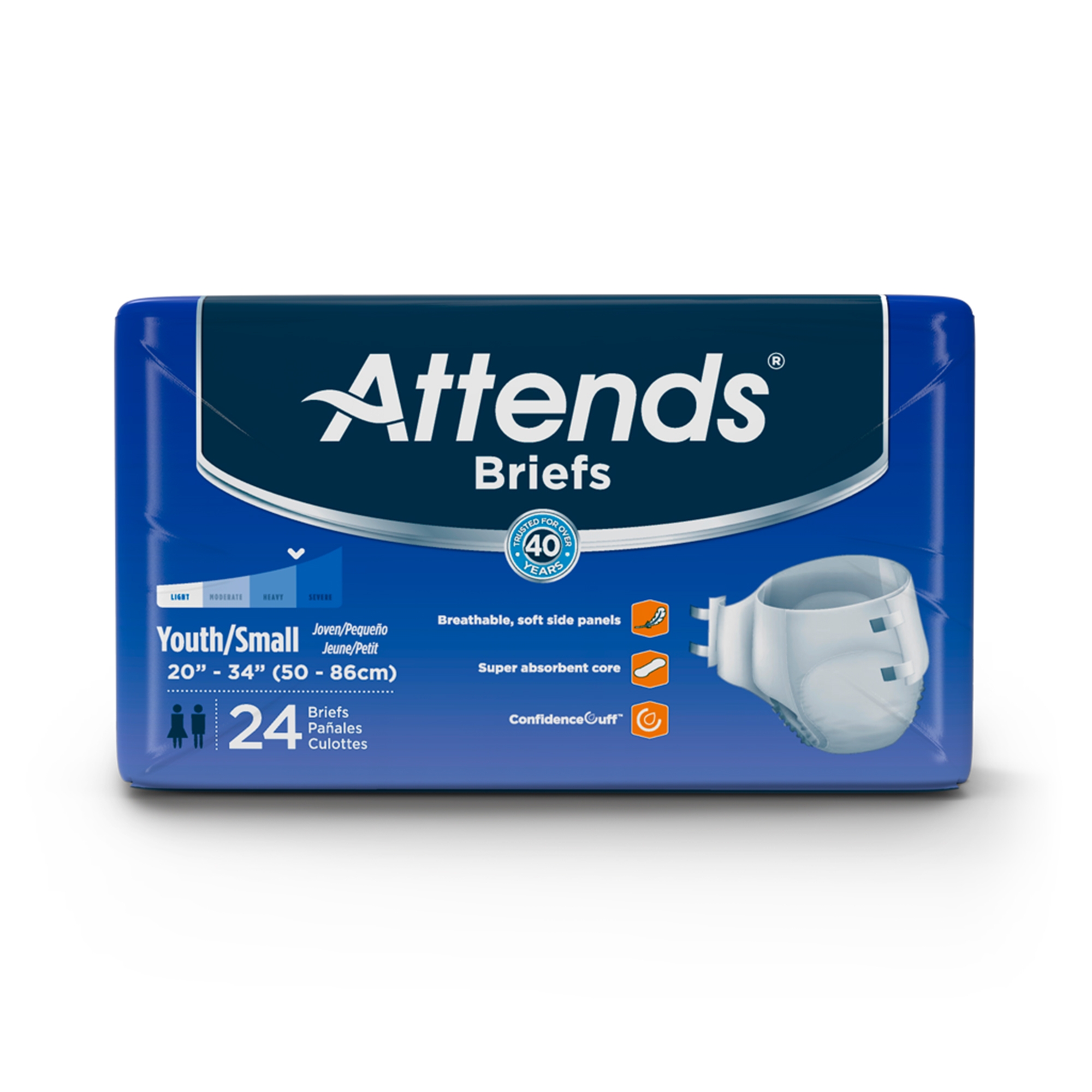 Attends Healthcare Products DD10 - Attends® Briefs Youth/Small - 24/Bag, 96/Case