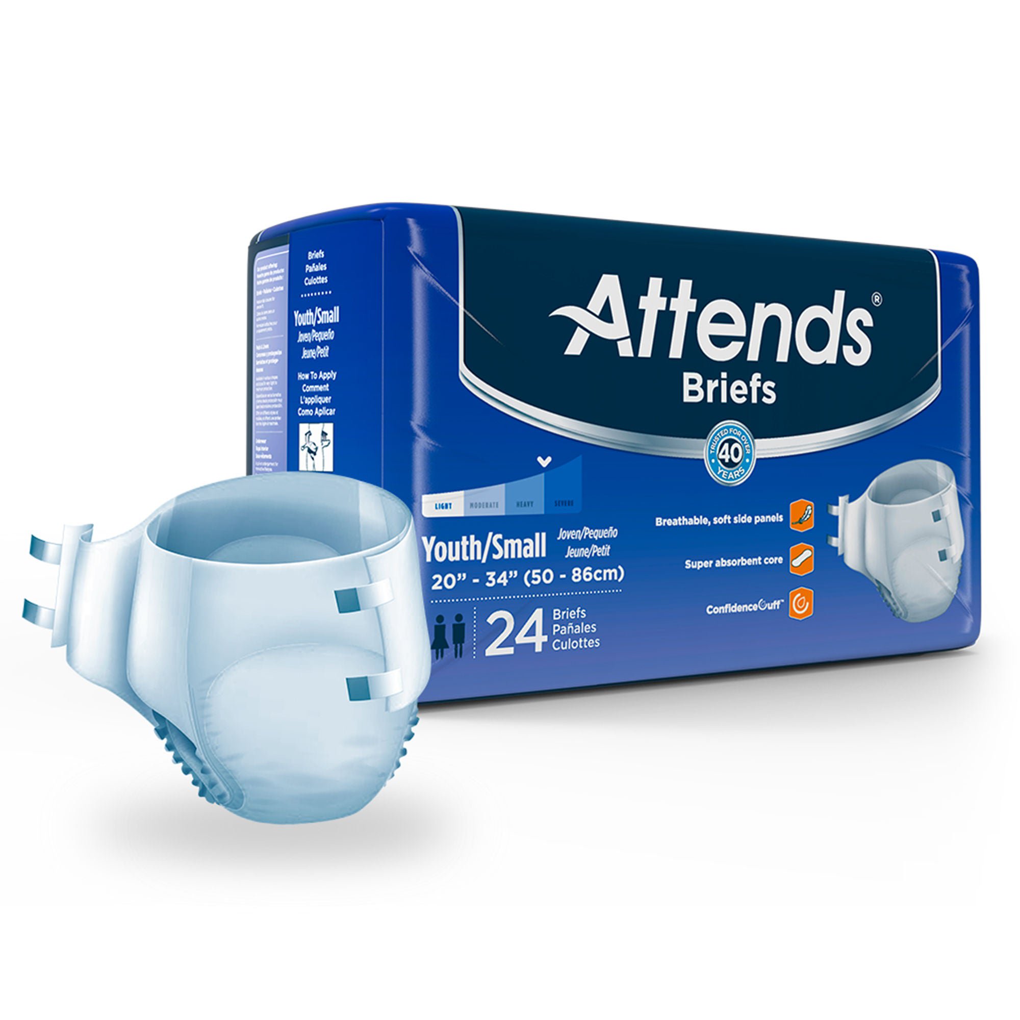 Attends Healthcare Products - DD10 Attends® Briefs Youth/Small