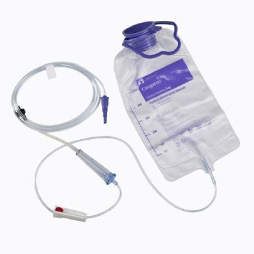 Cardinal - 772025 Enteral Feeding Pump Bag Set Kangaroo™ 924 500 mL DEHP-Free PVC NonSterile
