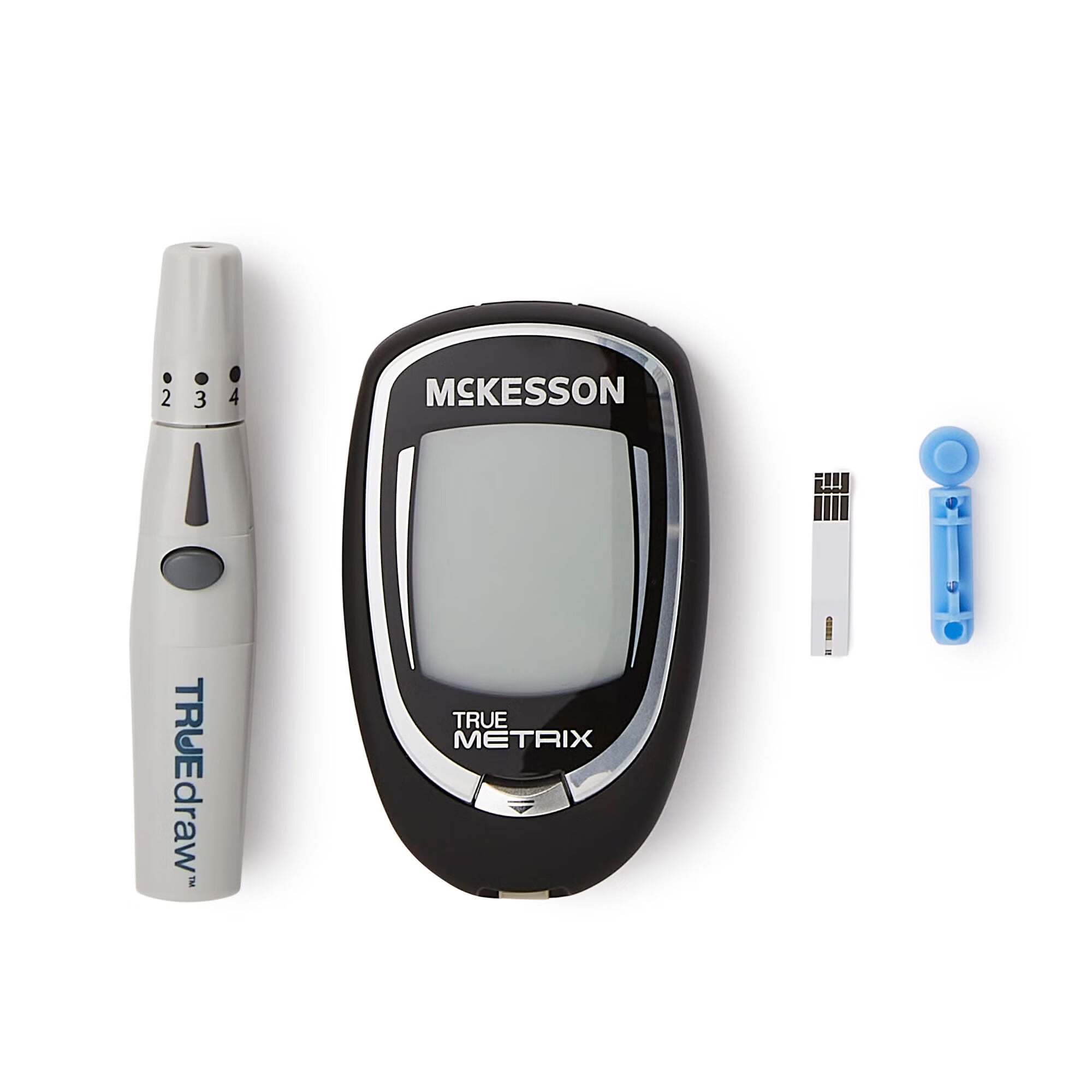 McKesson Brand - 06-RE4051-43 Blood Glucose Meter Kit McKesson TRUE METRIX® 4 Second Results Stores up to 500 Results No Coding Required