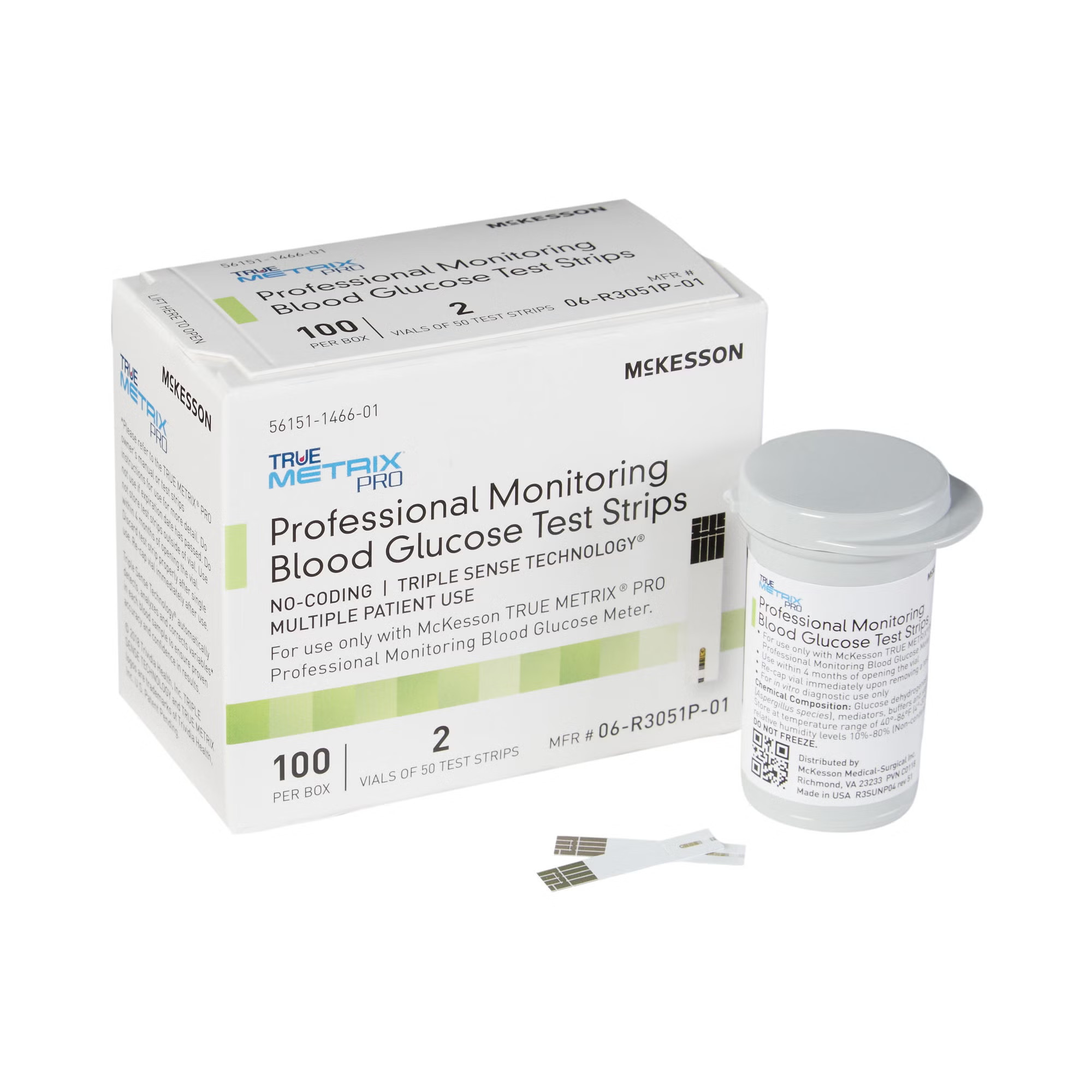 McKesson Brand - 06-R3051P-01 McKesson True Metrix Pro Test Strips for Blood Glucose