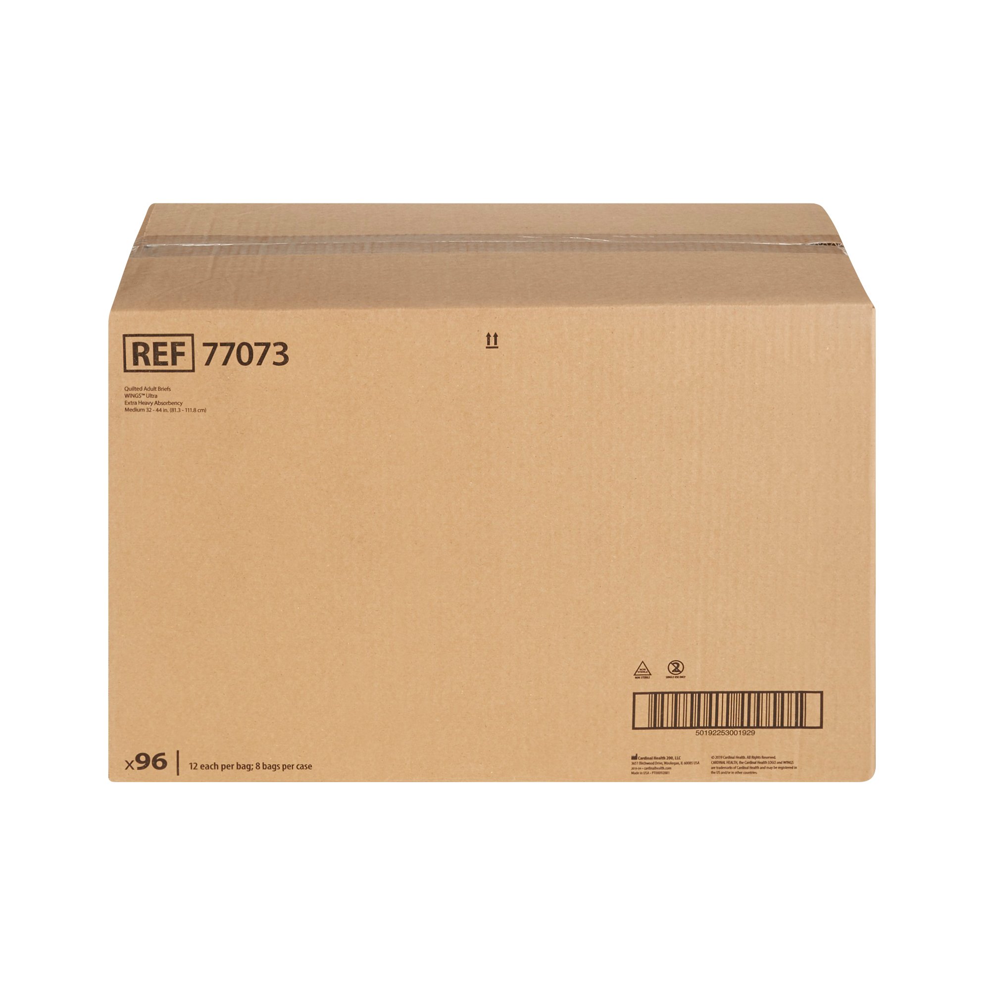 Cardinal - 77073 Wings™ Ultra Quilted Extra Heavy Absorbency Incontinence Brief