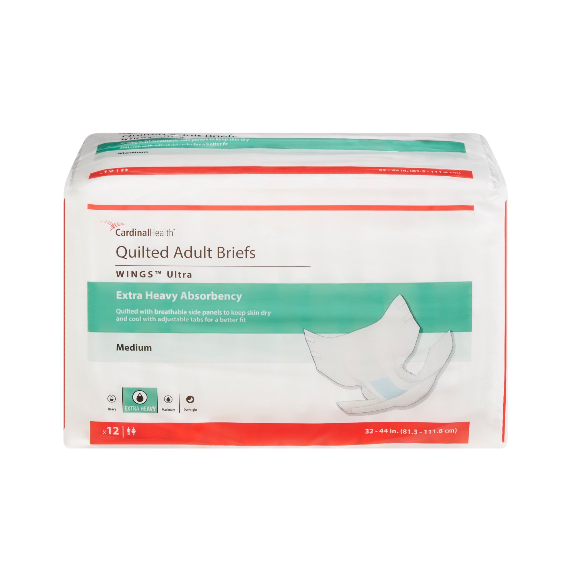 Cardinal - 77073 Wings™ Ultra Quilted Extra Heavy Absorbency Incontinence Brief