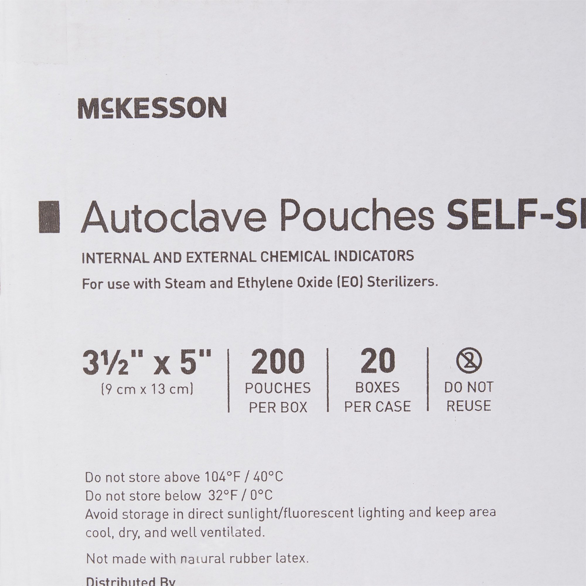 McKesson Brand 16-6420 - McKesson Sterilization Pouch, 3.5 x 5 Inch - 200/Box, 4000/Case