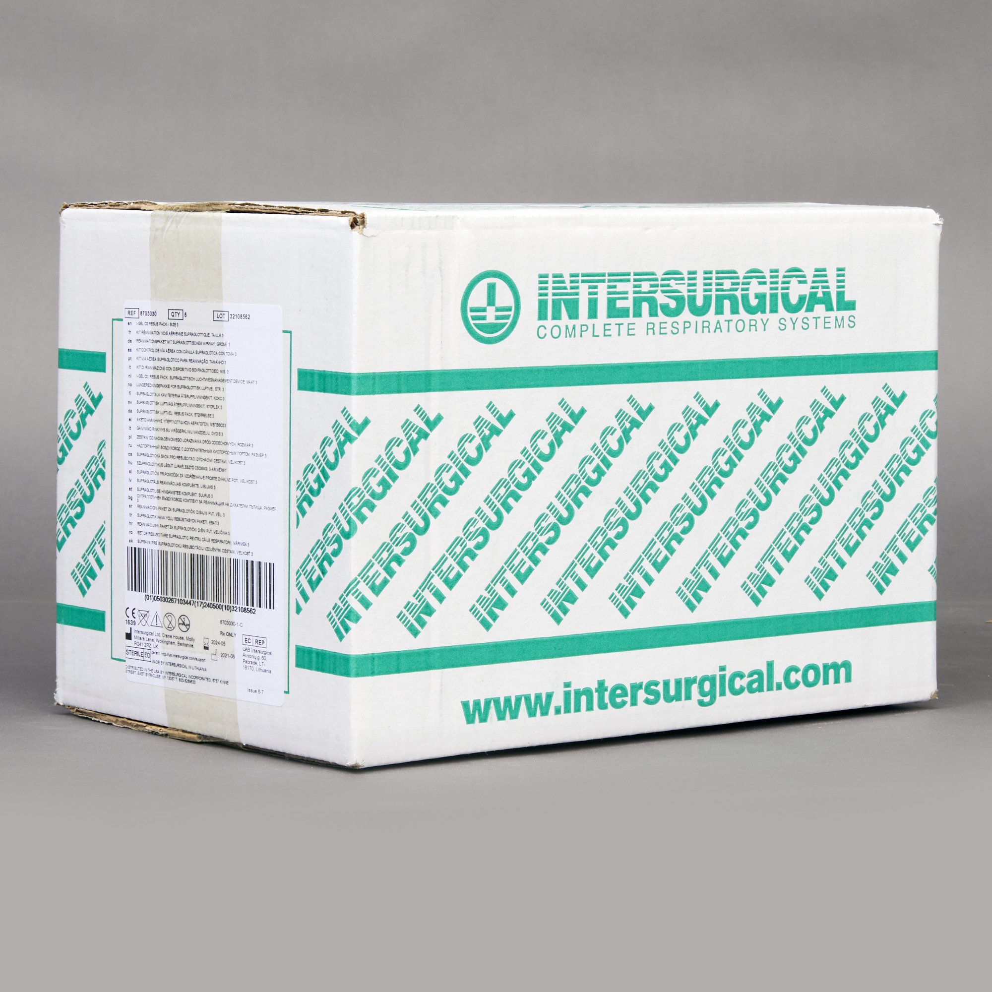 Intersurgical 8703030 - i-gel® Supraglottic Airway Resuscitation Kit - 1/Each, 6/Case