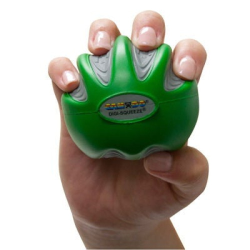 Fabrication Enterprises - 10-1972 Hand Exerciser CanDo® Digi-Squeeze® Small Green Moderate