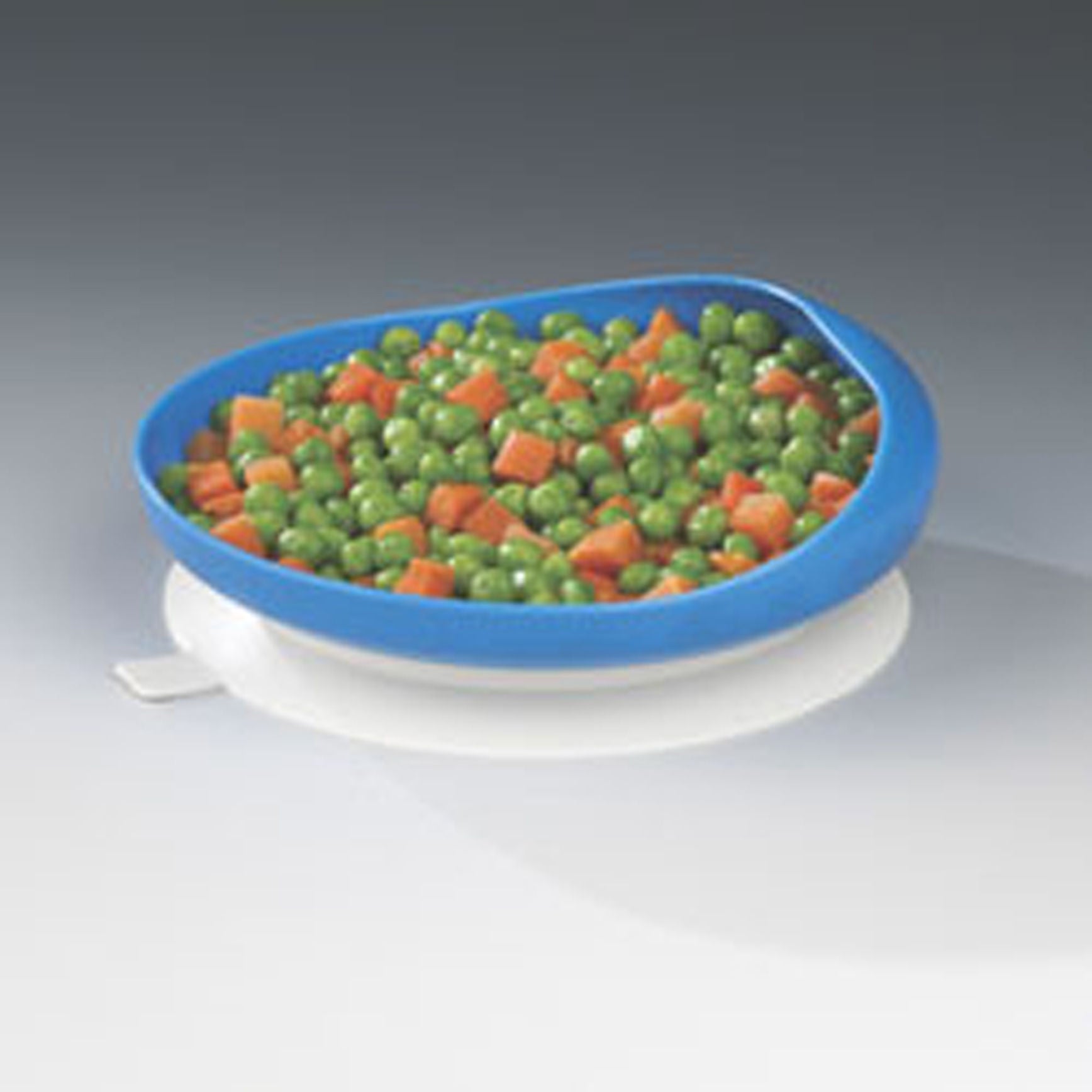 Maddak - 745350012 Scoop Plate with Suction Cup Base Maddak Plastic Blue Reusable
