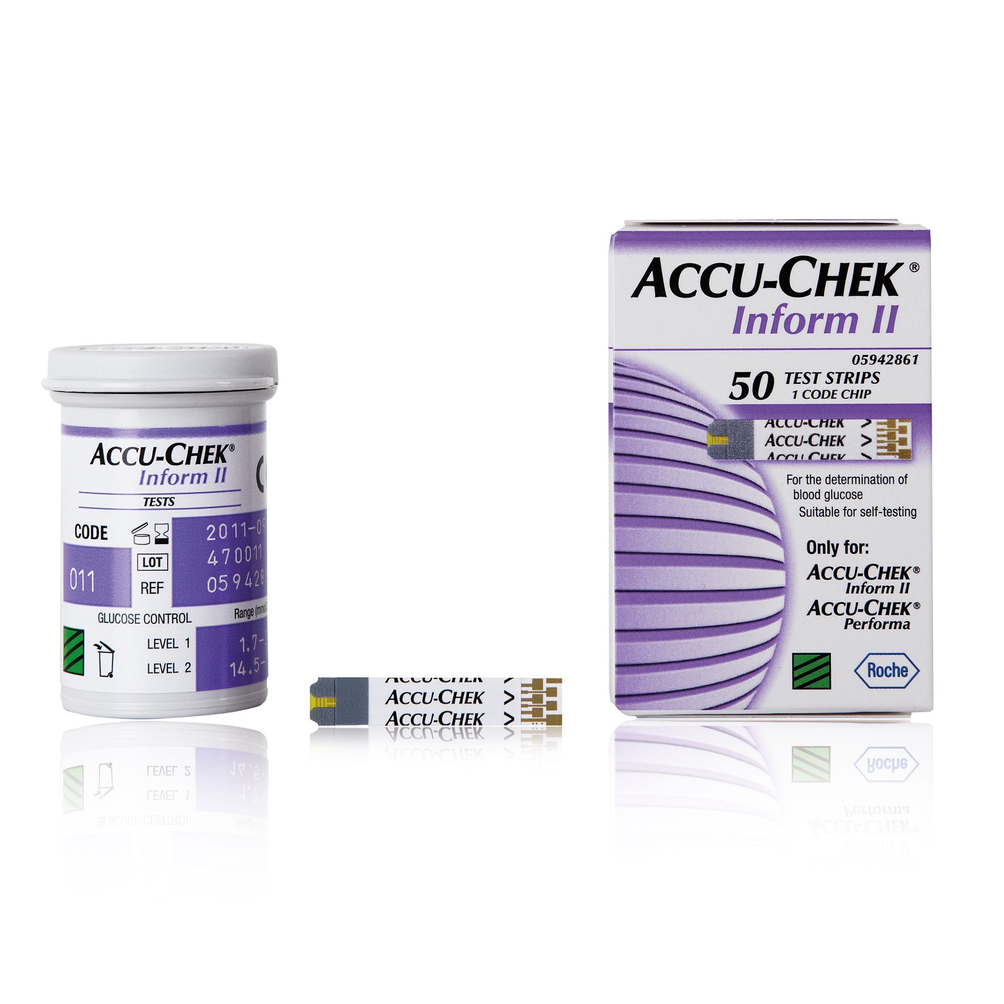 Roche Diagnostics - 05942861001 Accu-Chek® Inform II Blood Glucose Test Strips