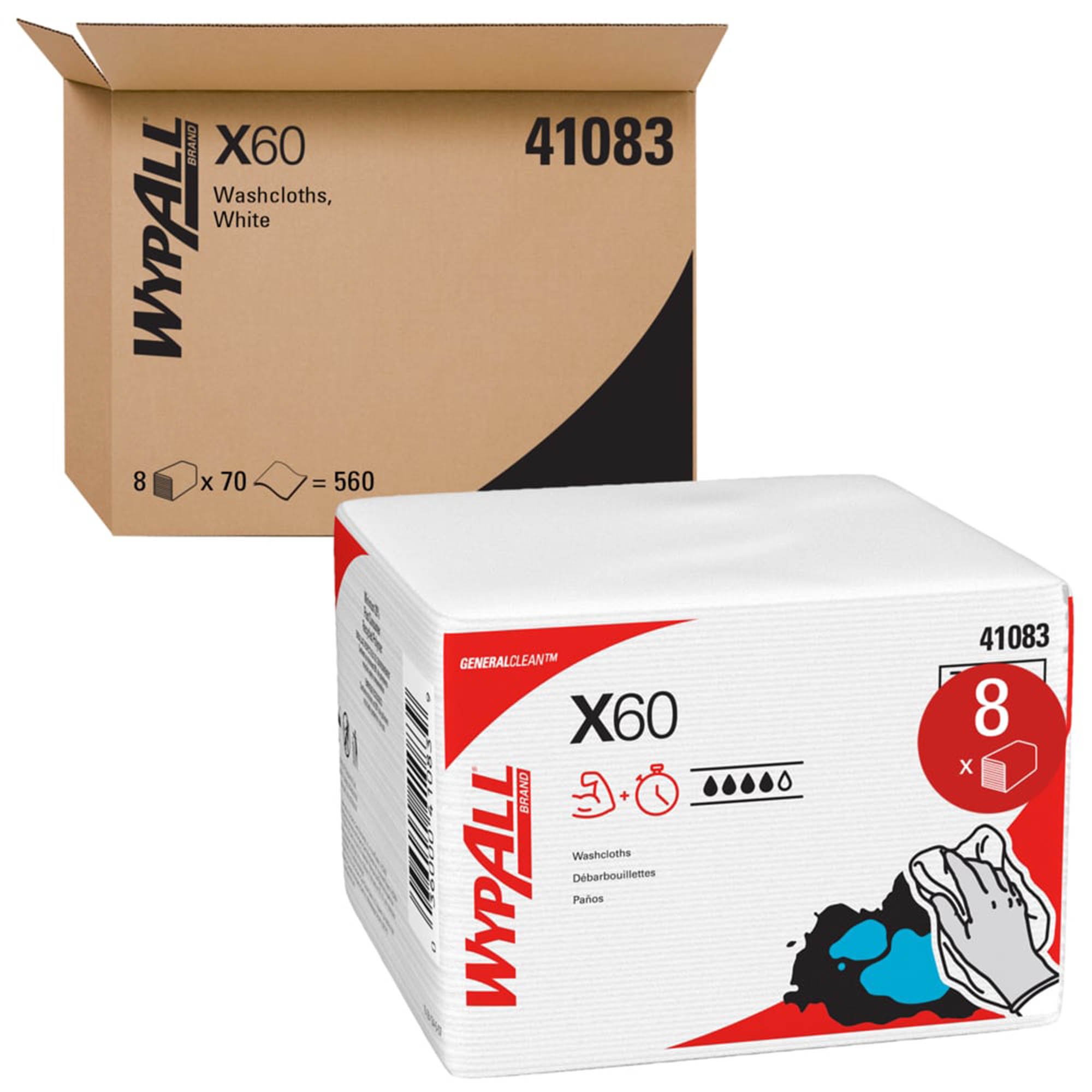 Kimberly Clark - 41083 WypAll® X60 Multipurpose Task Wipe