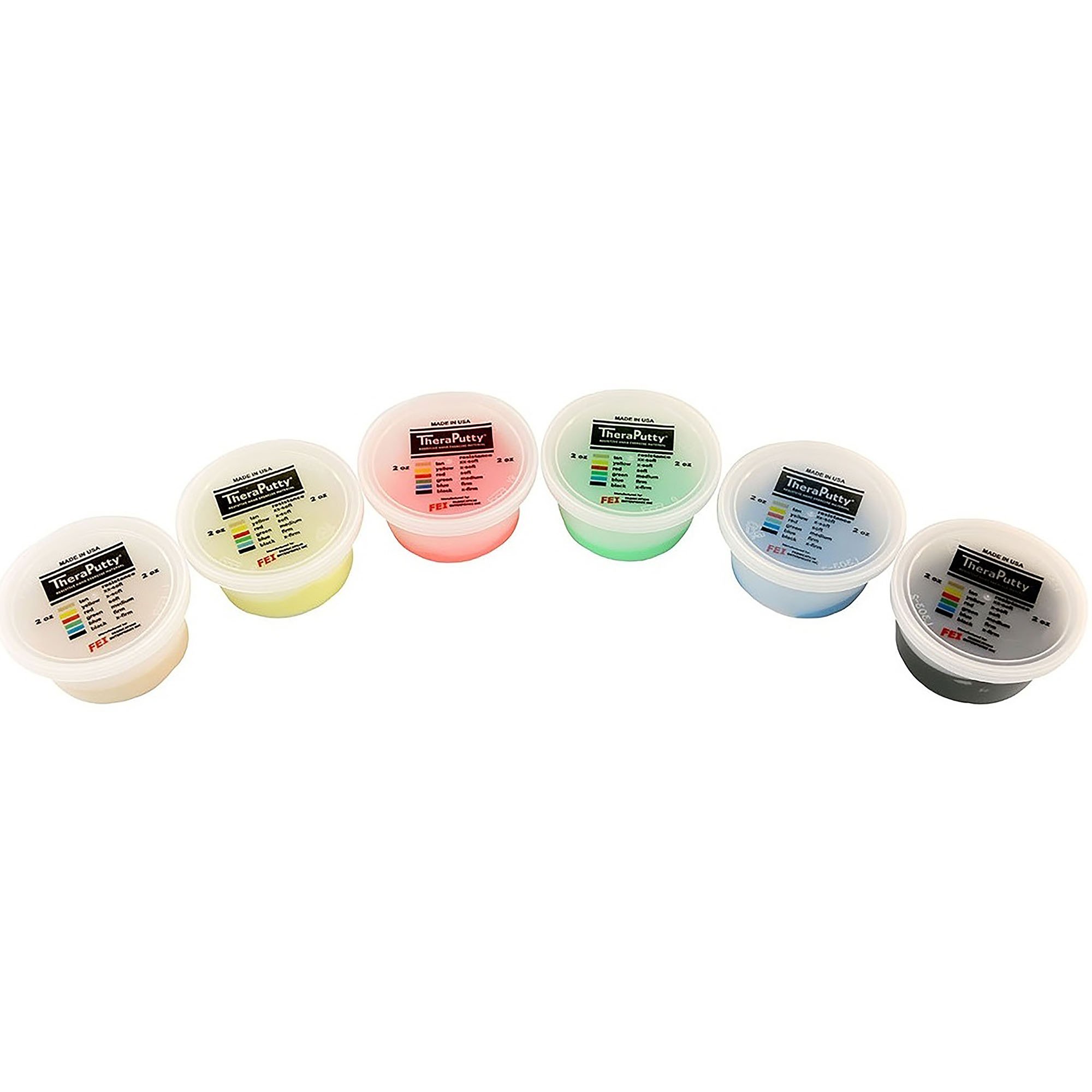 Fabrication Enterprises 10-1480 - CanDo® TheraPutty™ Exercise Material, 6 Piece Set - 1/Set