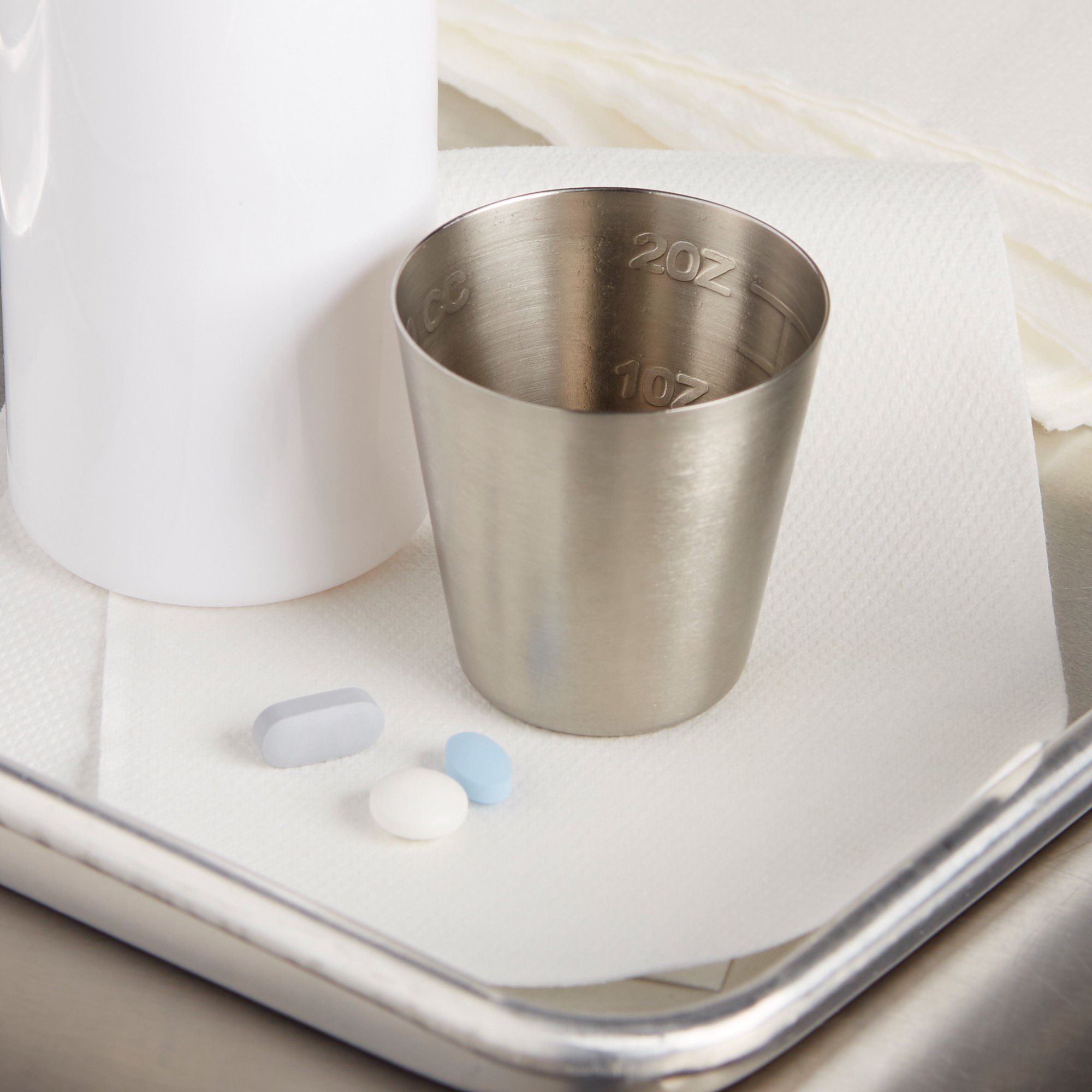 McKesson Brand 43-1-015 - McKesson Argent™ Stainless Steel Graduated Medicine Cup, 2-ounce capacity - 1/Each