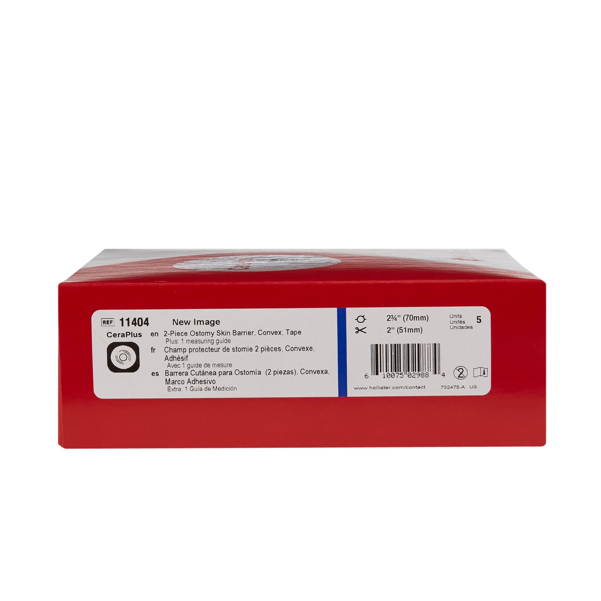 Hollister 11404 - New Image CeraPlus Skin Barrier Trim to Fit Blue Code - 1/Each, 5/Box