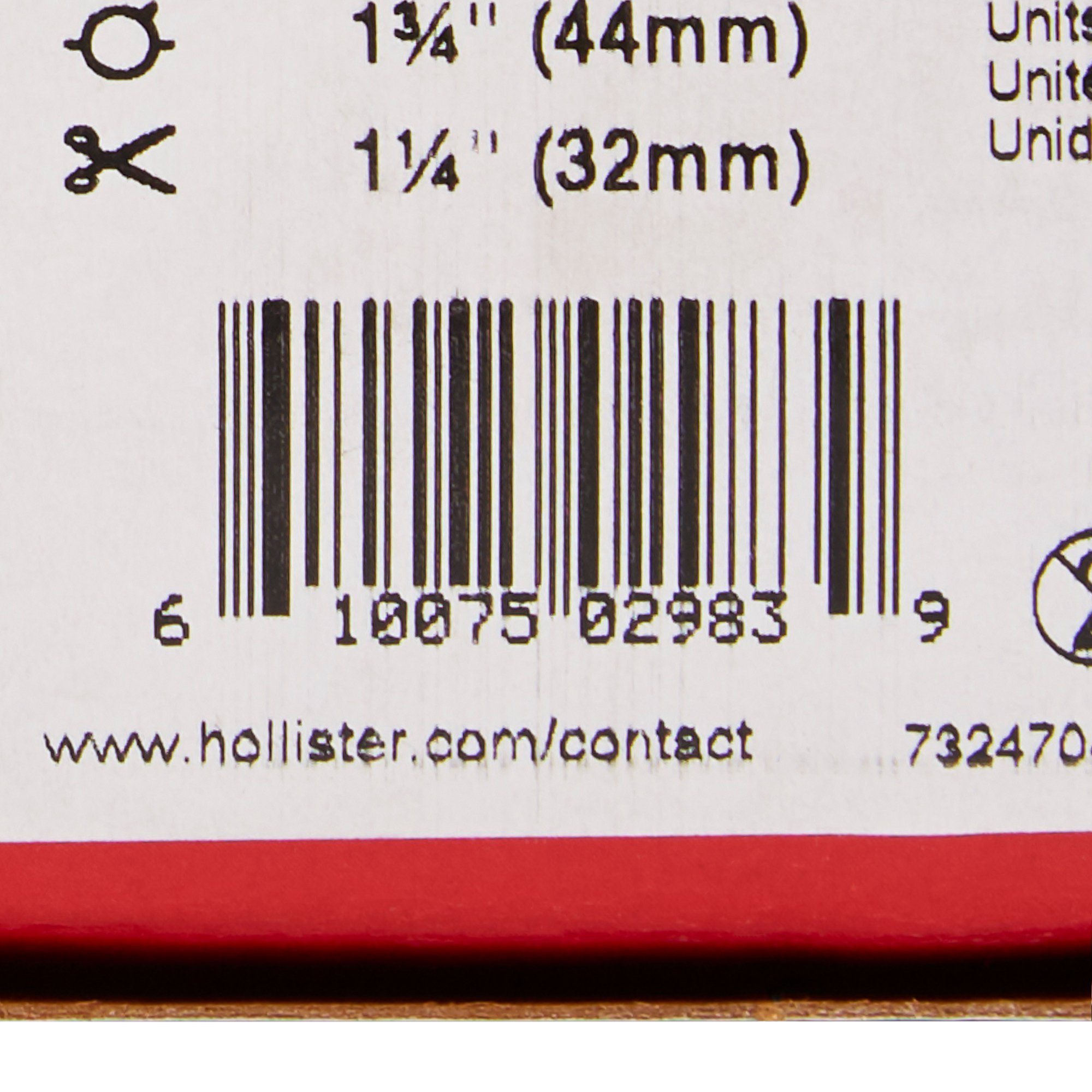 Hollister 11202 - New Image™ Flat CeraPlus™ Skin Barrier - Tape, 44 mm Flange, up to 32 mm Opening - 1/Box