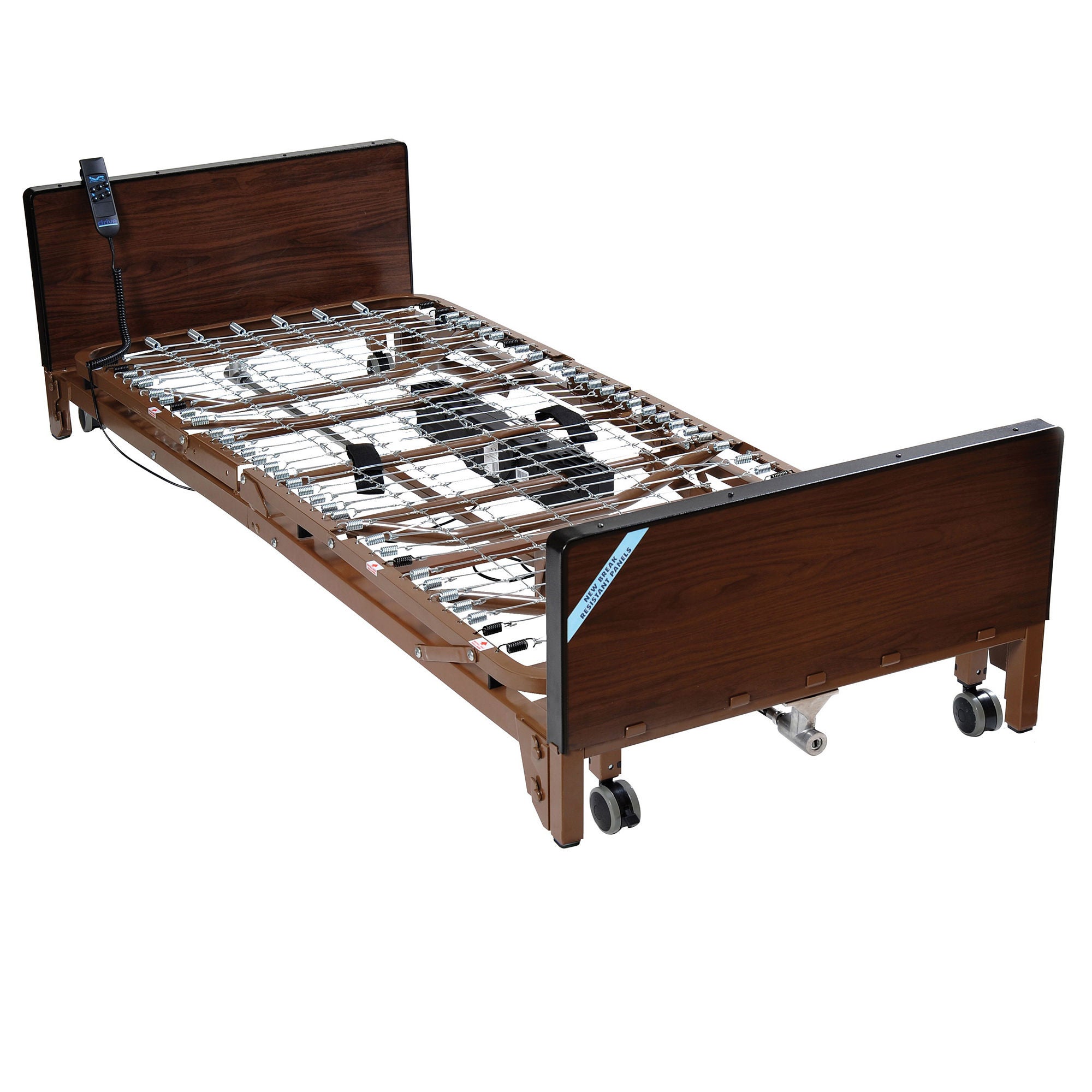Drive DeVilbiss Healthcare - 15235BV-PKG-T Electric Bed Full Low 88 Inch Length Spring Deck 3 Functions 9-1/2 to 23-1/2 Inch Height Range