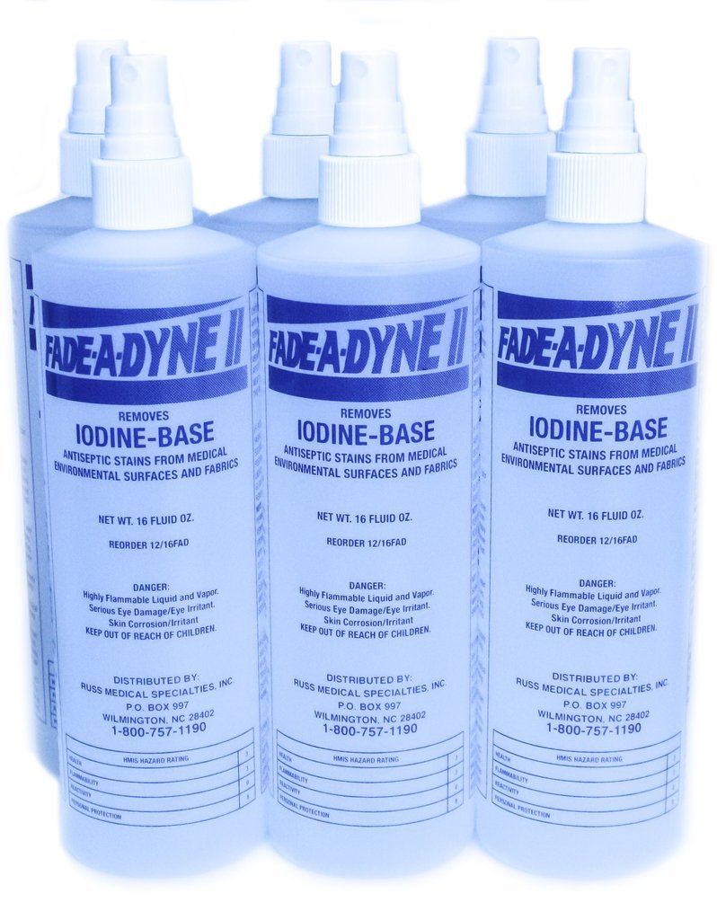 Russ Medical Specialist 6-16FAD II - Fade-A-Dyne II® Iodine Stain Remover, 16 oz. - 6 Pack - 1/Each, 6/Case