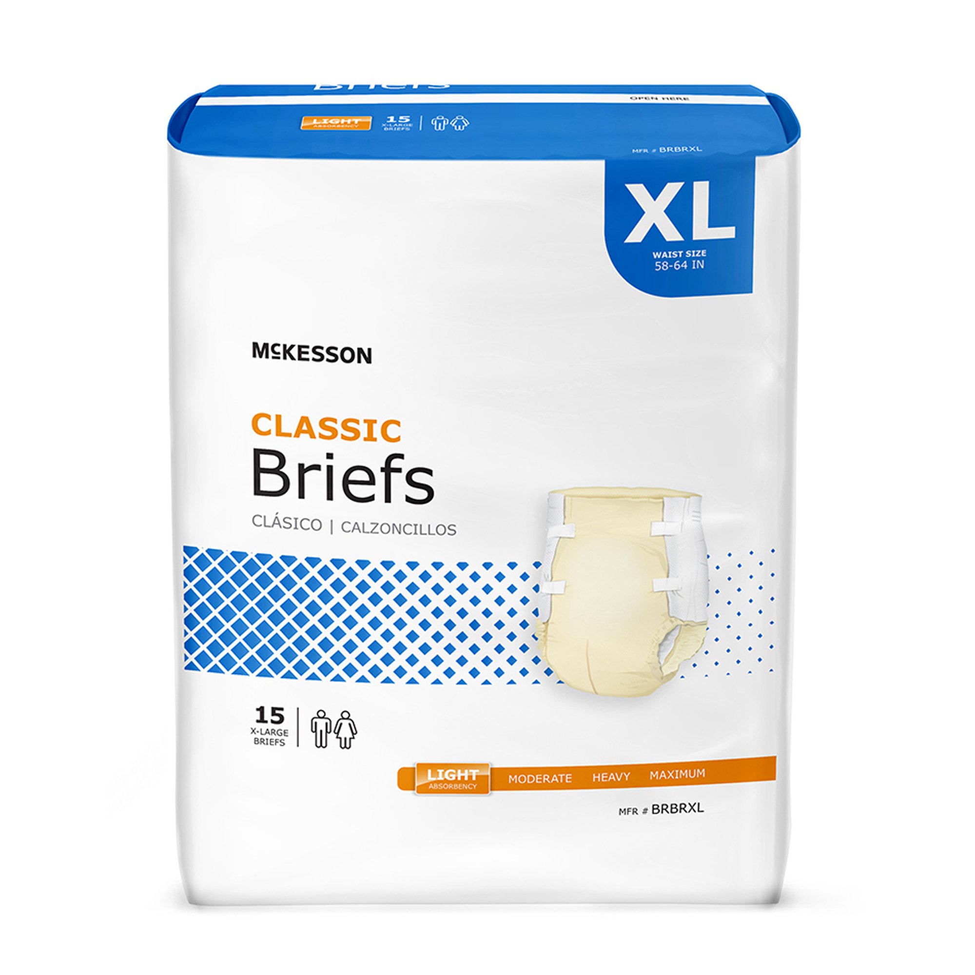 McKesson Brand - BRBRXL McKesson Classic Light Absorbency Incontinence Brief