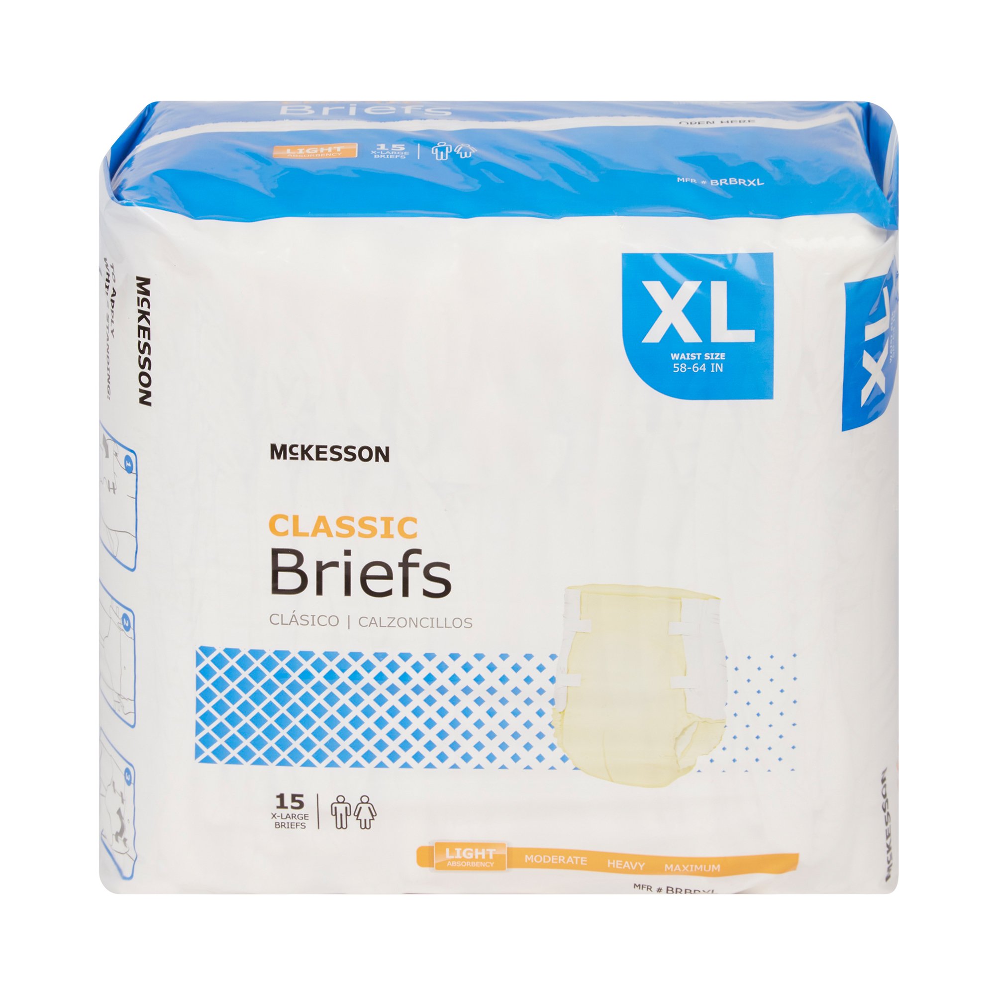 McKesson Brand - BRBRXL McKesson Classic Light Absorbency Incontinence Brief